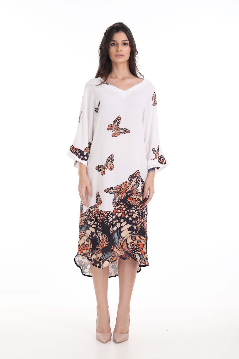 CORASONE - MIDI DRESS WITH SHORT SLEEVE - TheSwankStore