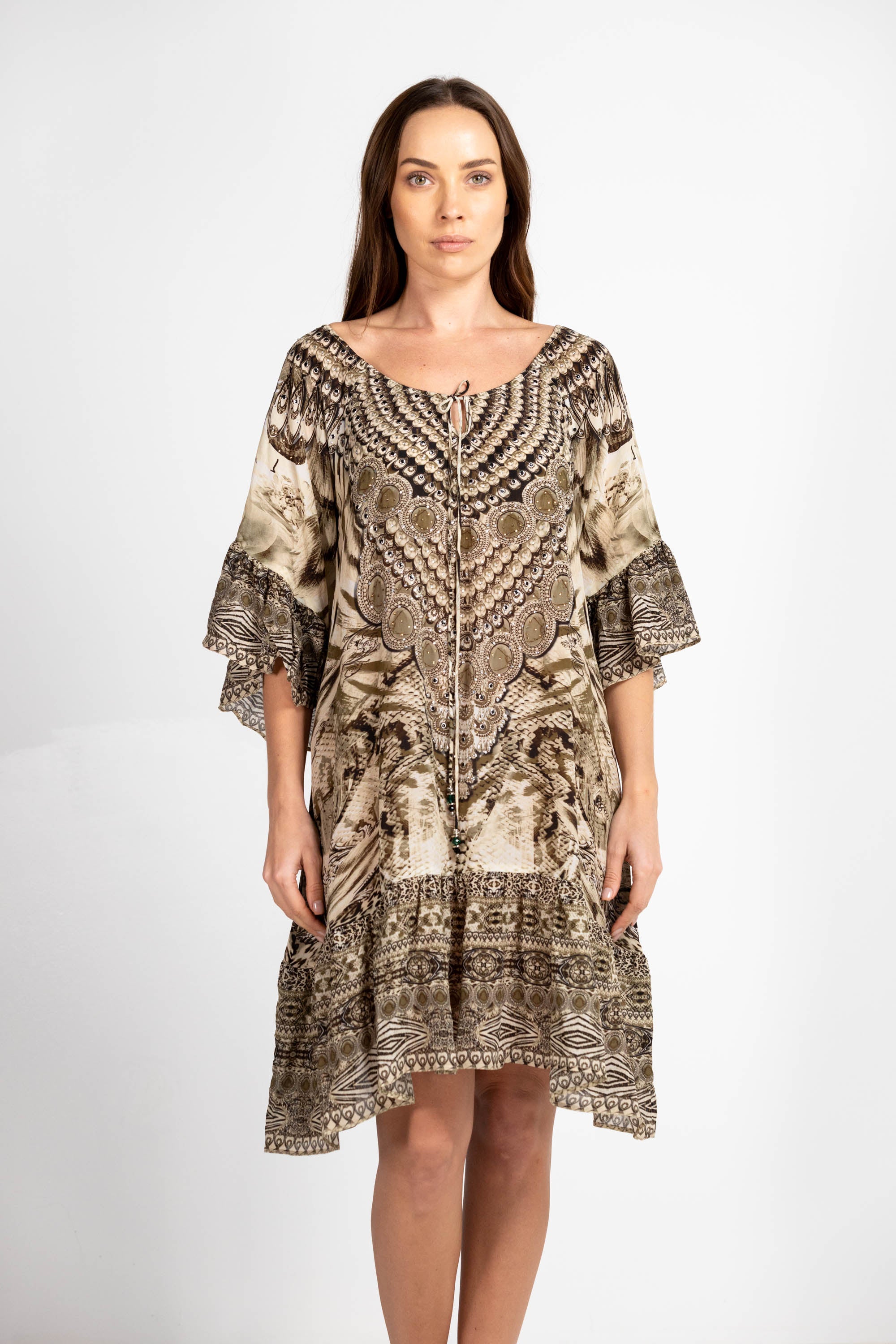 MAKUCHA PANTHERA - GYPSY DRESS 100% Silk (Size - M/L) - TheSwankStore