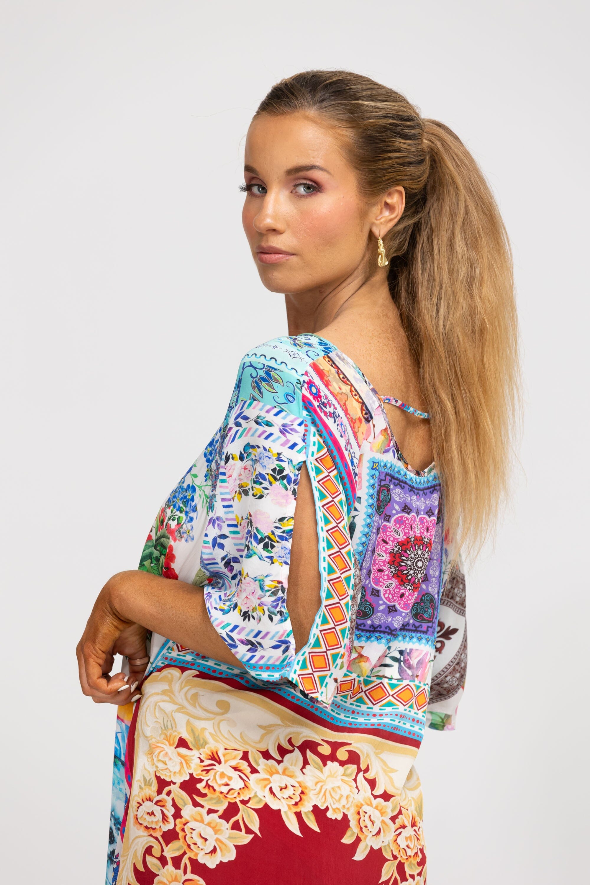 DAMASCUS - SLIT SLEEVE DRESS - TheSwankStore