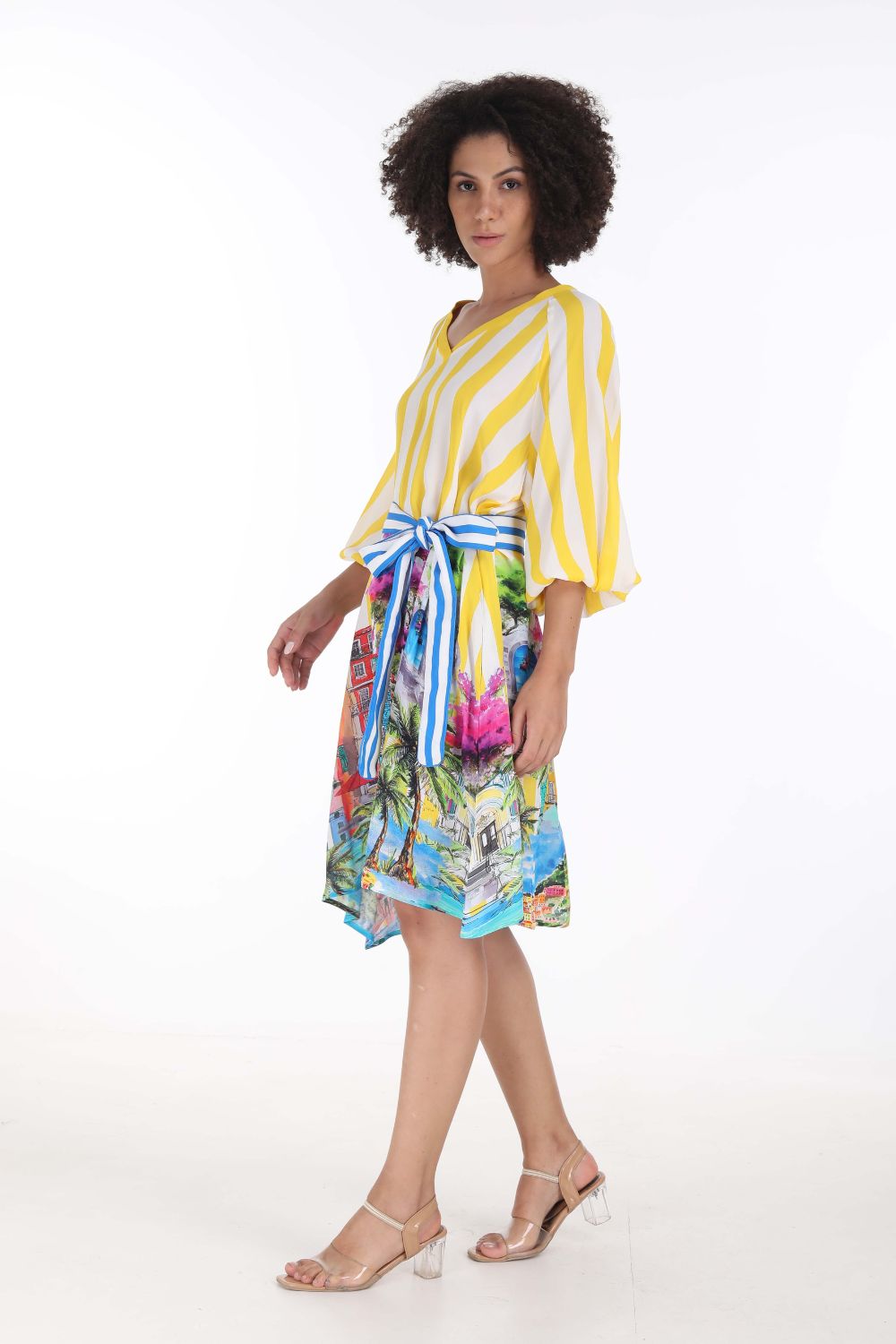 ST TROPEZ - SLIT SLEEVE DRESS - TheSwankStore