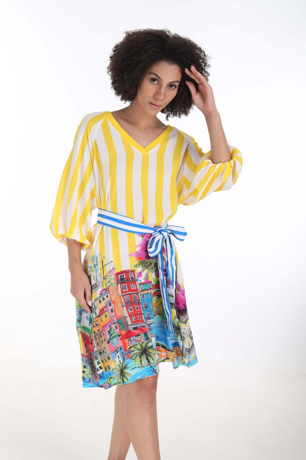 ST TROPEZ - SLIT SLEEVE DRESS - TheSwankStore