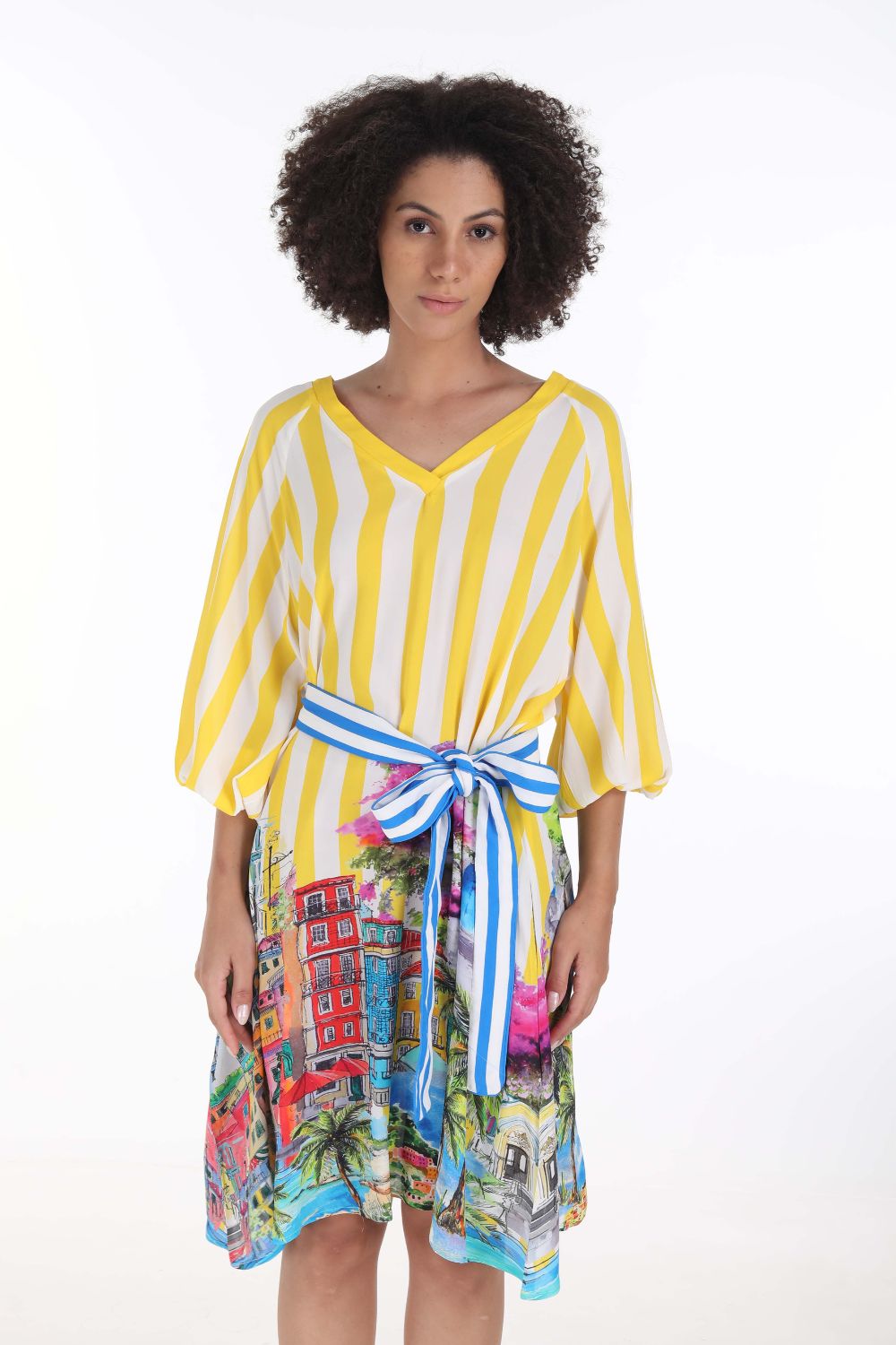 ST TROPEZ - SLIT SLEEVE DRESS - TheSwankStore