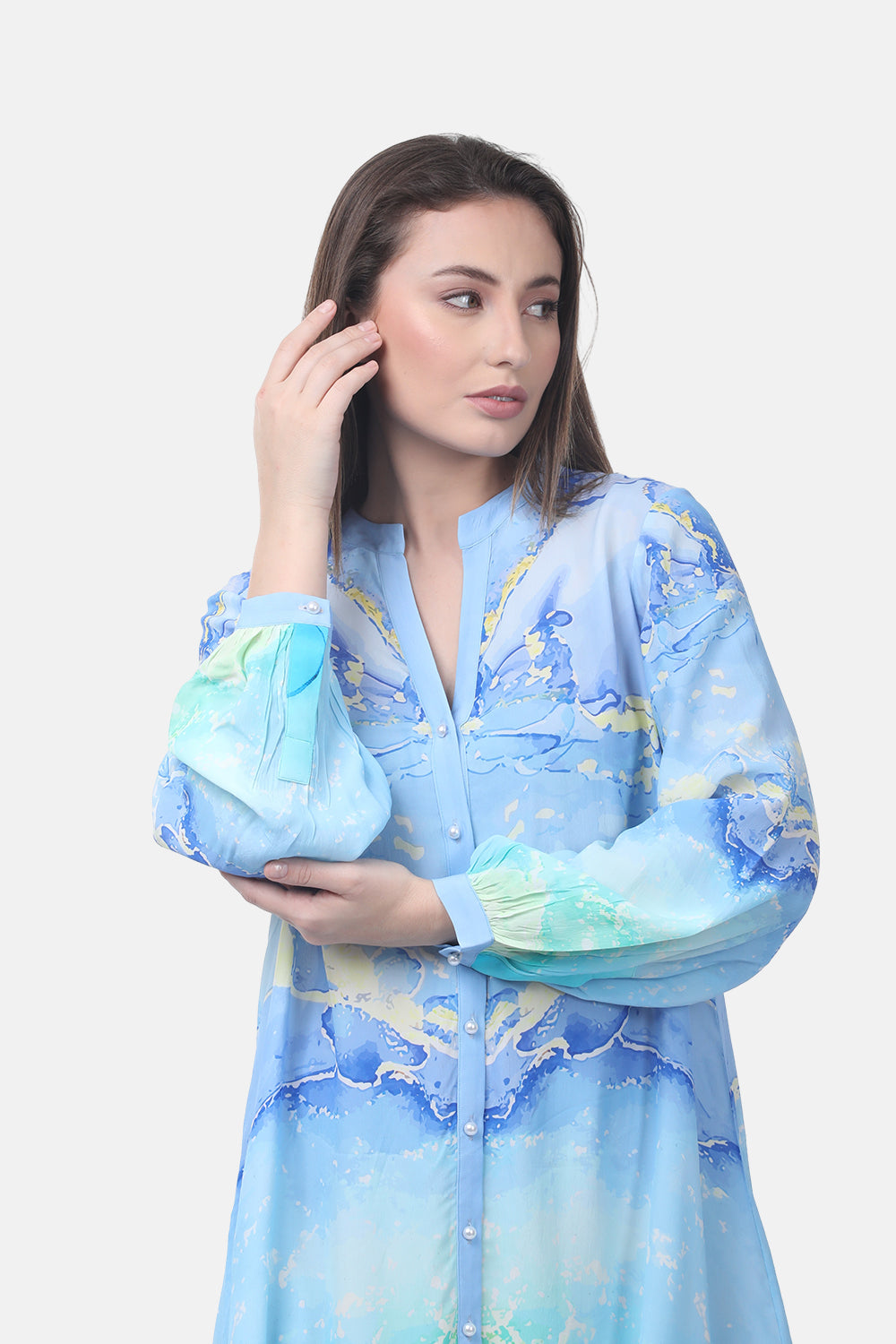 TEMPER BLUE - AVA DRESS - TheSwankStore