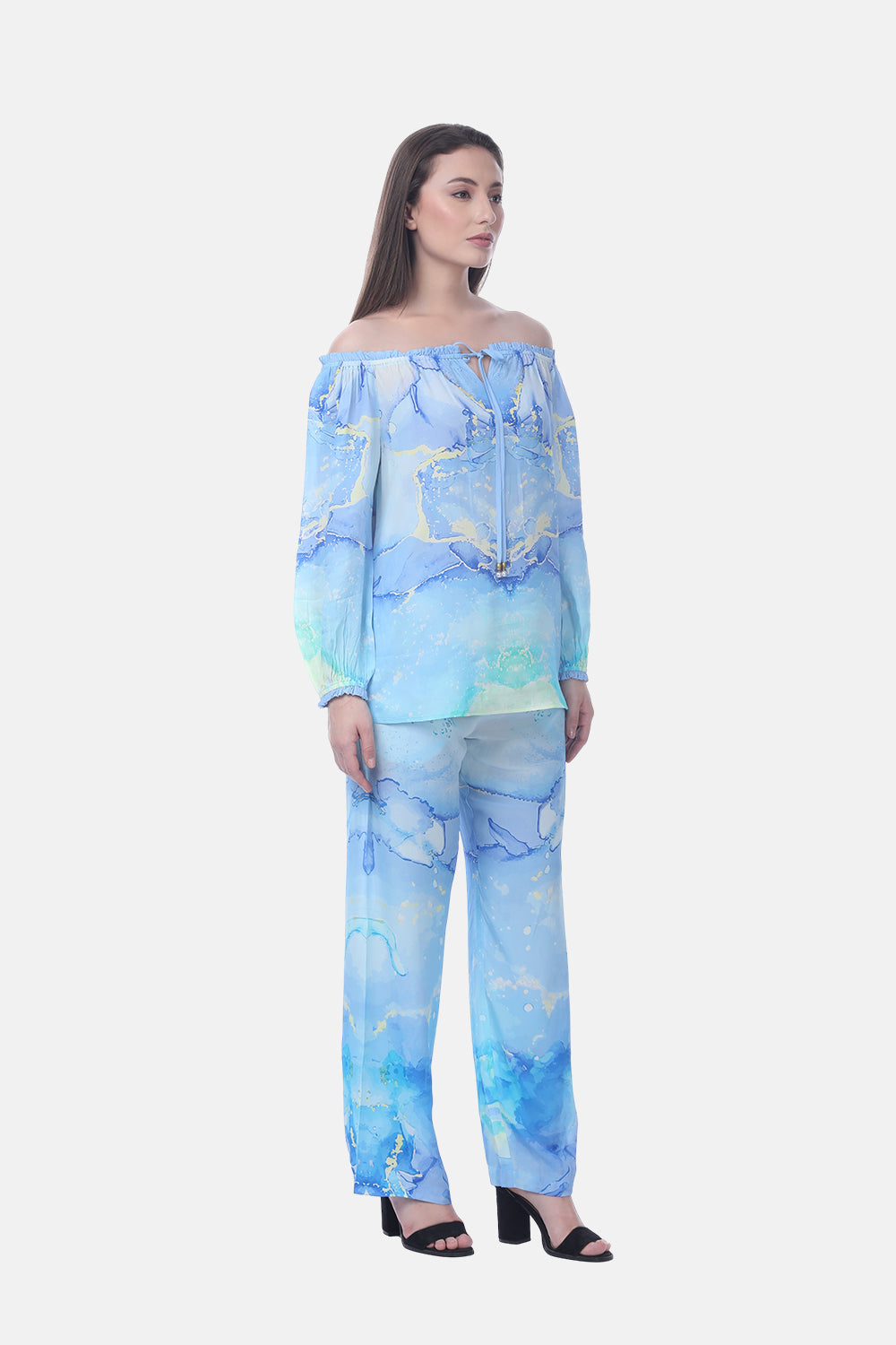 TEMPER BLUE - CALLA TOP - TheSwankStore