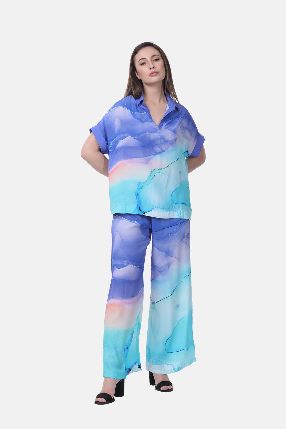 TEMPER BLUE - ROSE TOP (Shorter Style) - TheSwankStore