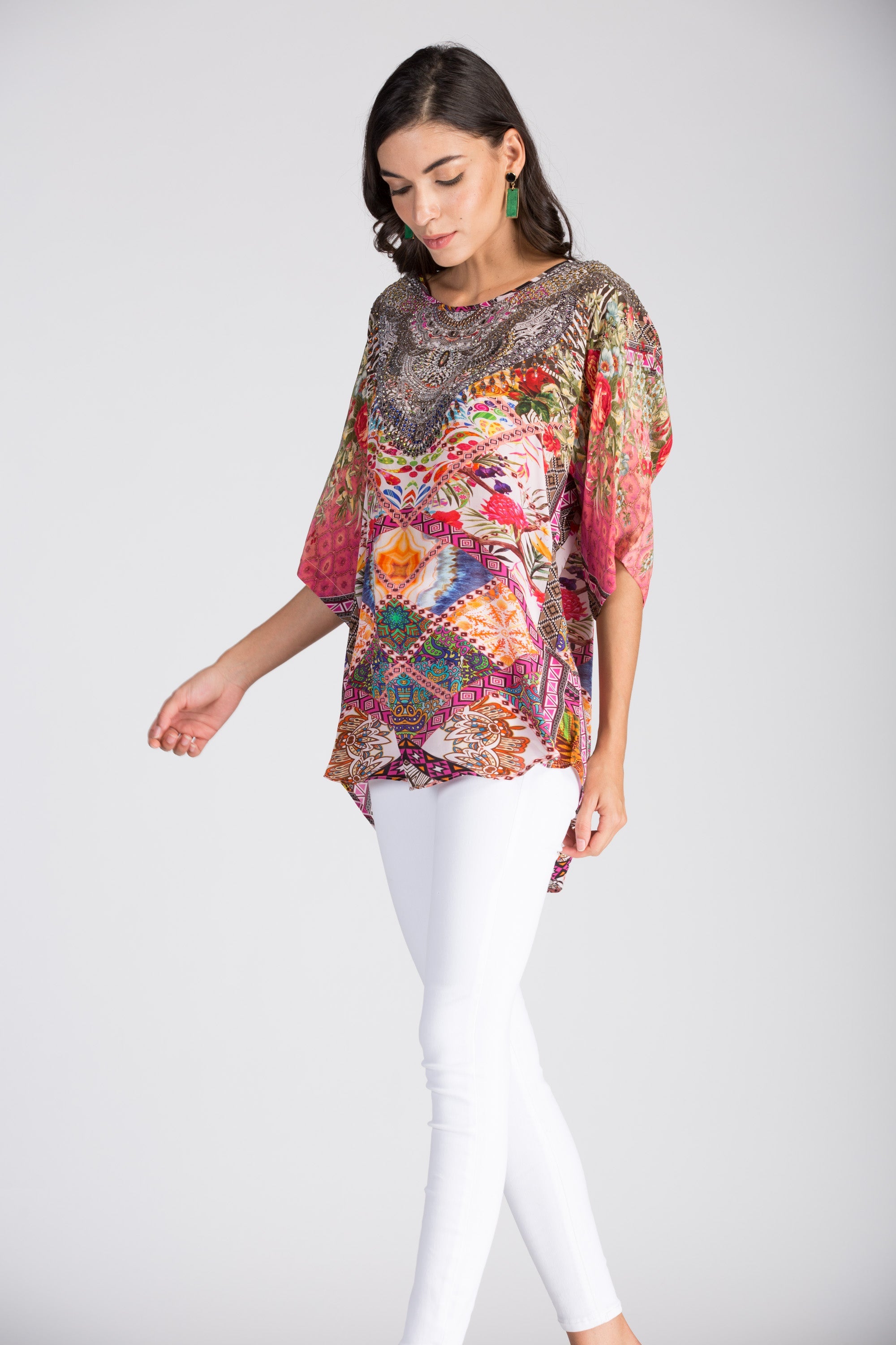 TUNISIA - KAFTAN TOP (Shorter Style) - TheSwankStore