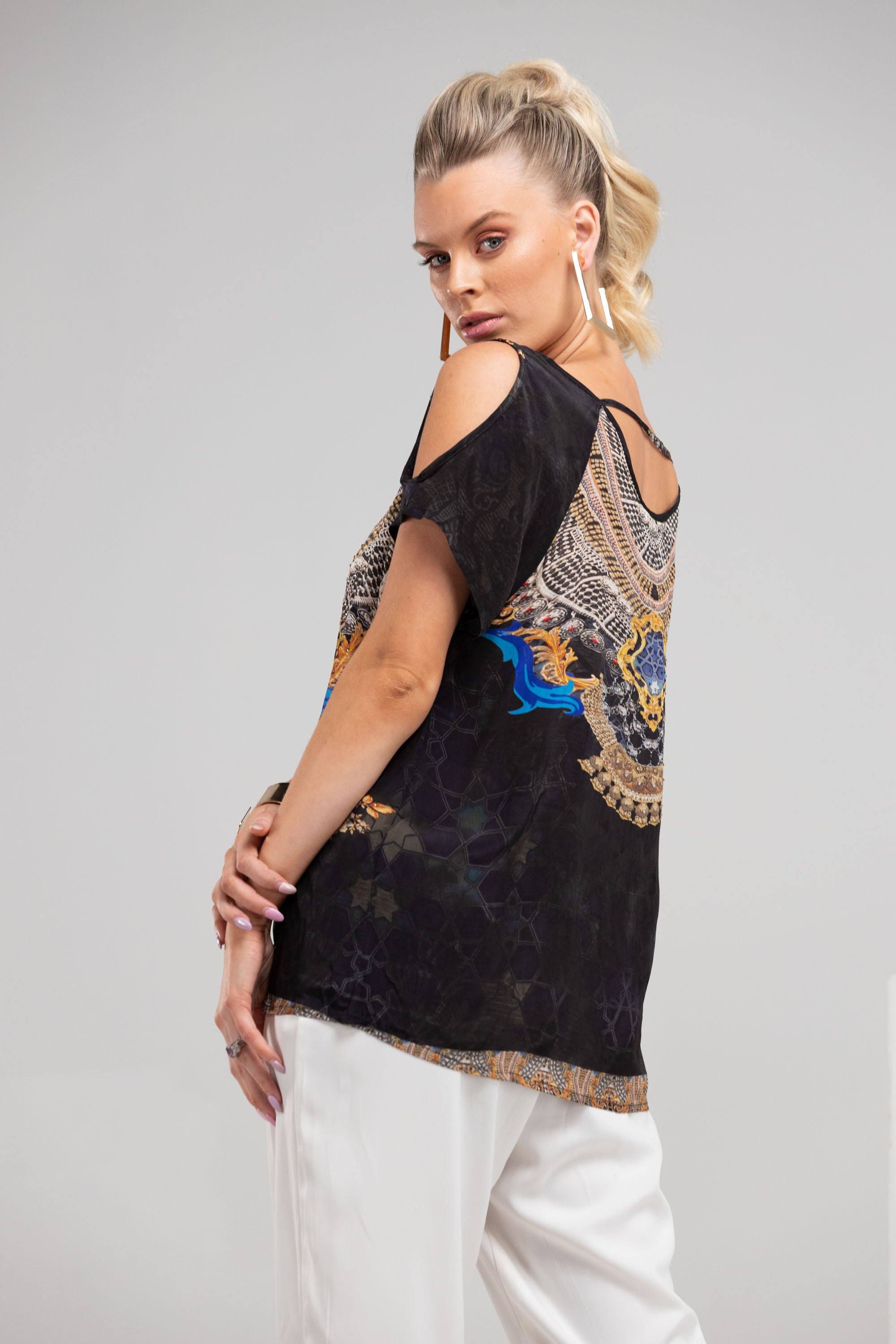 MIDNIGHT IN PARIS - COLD SHOULDER TOP - TheSwankStore