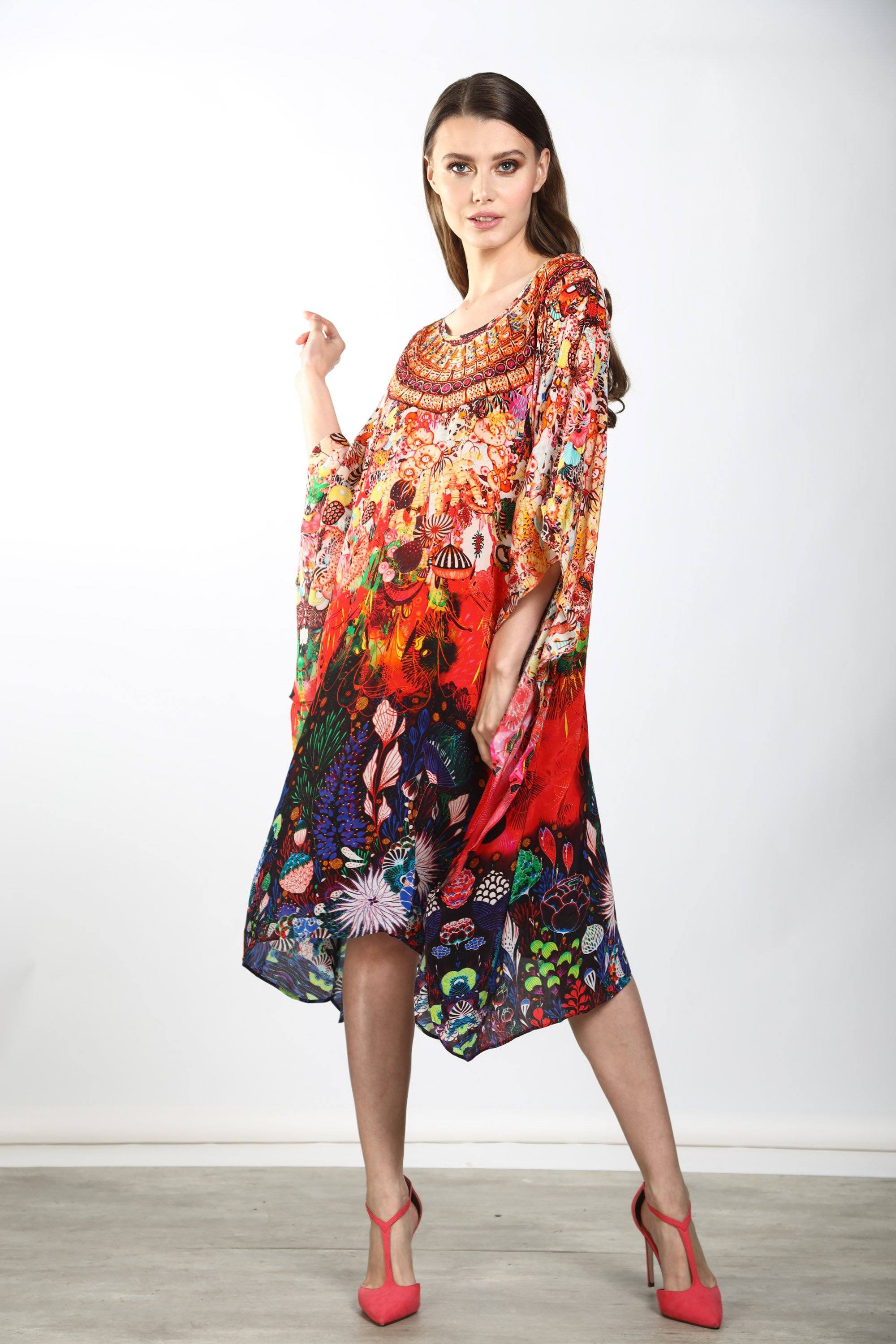 CORRALLE - SHORT KAFTAN - TheSwankStore