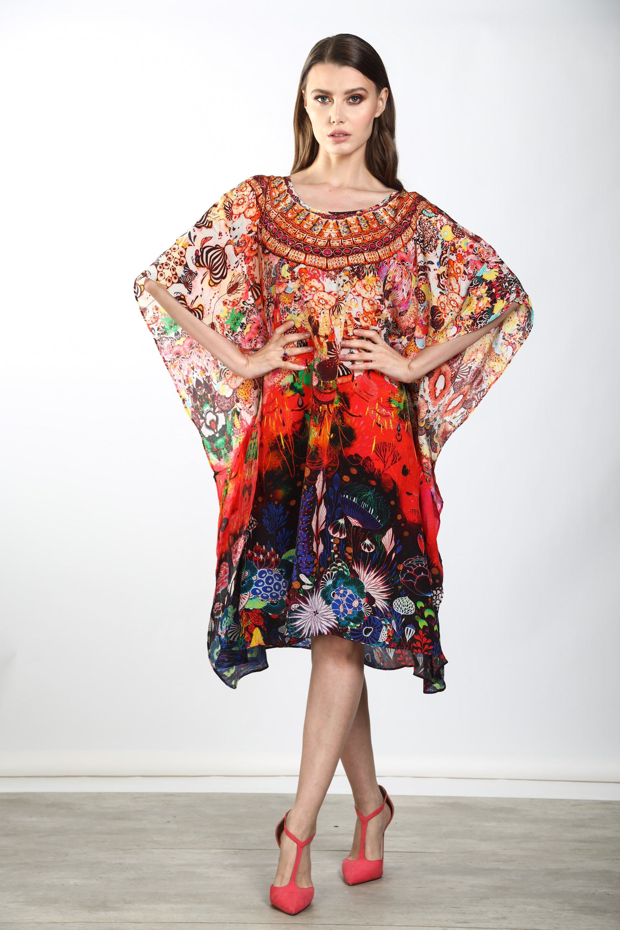 CORRALLE - SHORT KAFTAN - TheSwankStore