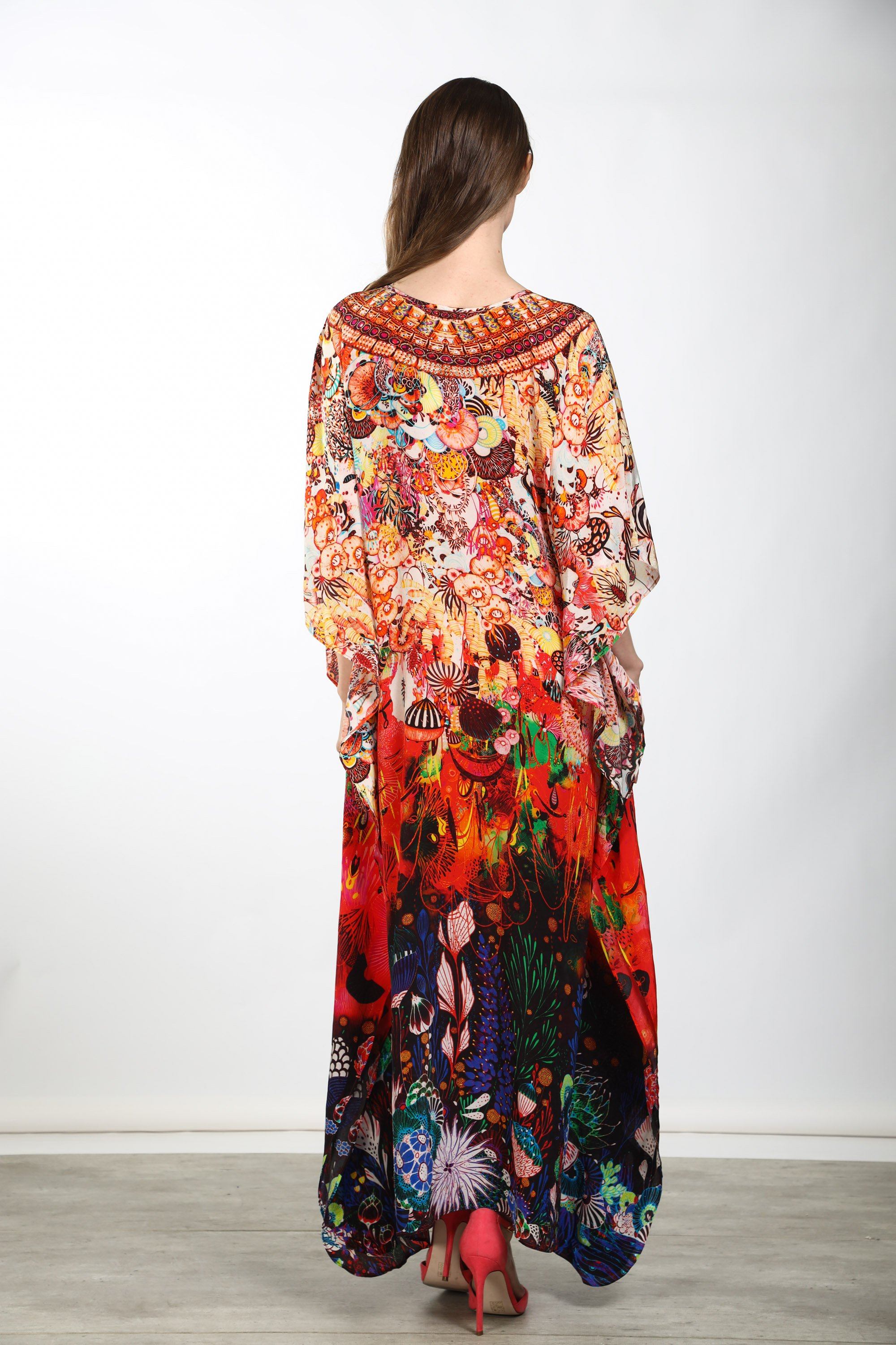 CORRALLE - LONG KAFTAN - TheSwankStore