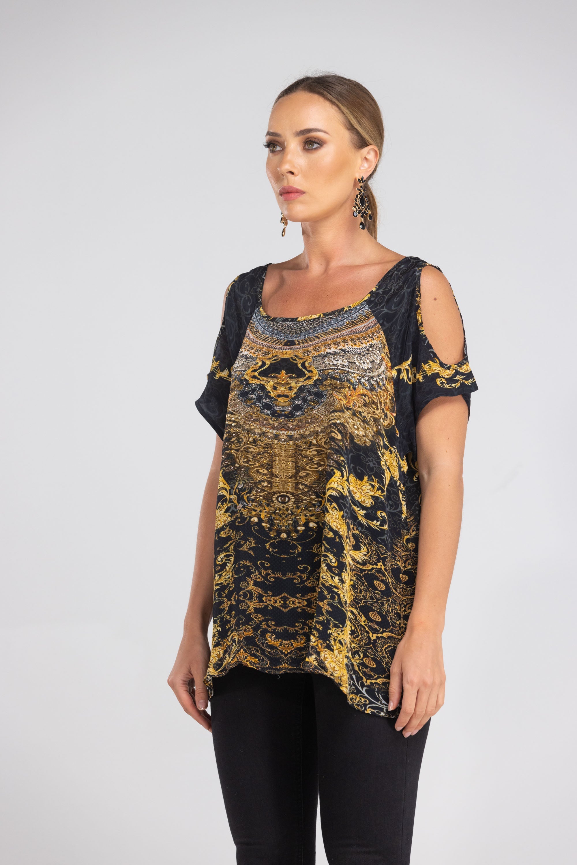 VALLETTA - COLD SHOULDER TOP - TheSwankStore