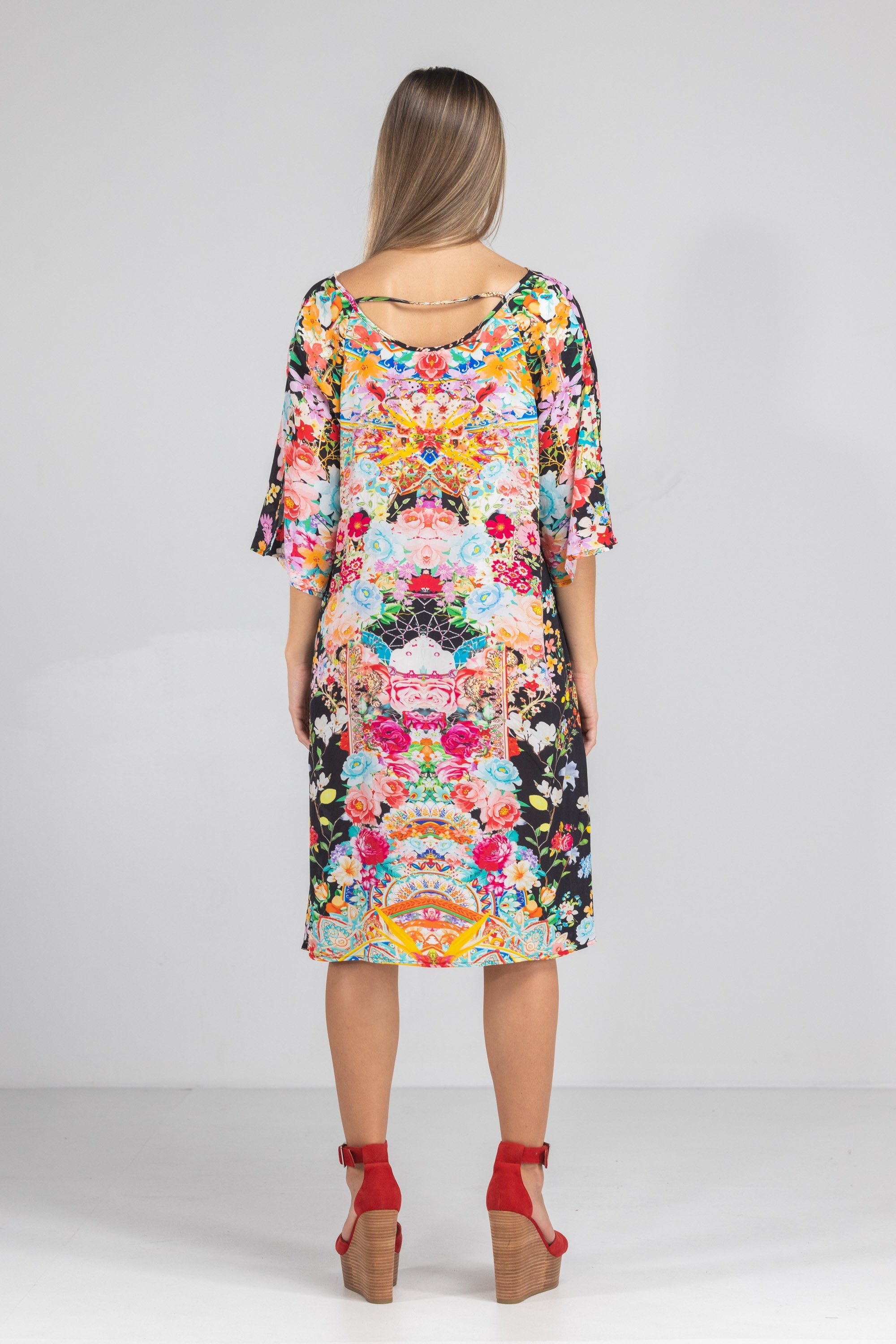 FLORINA NOIR - SLIT SLEEVE DRESS - TheSwankStore