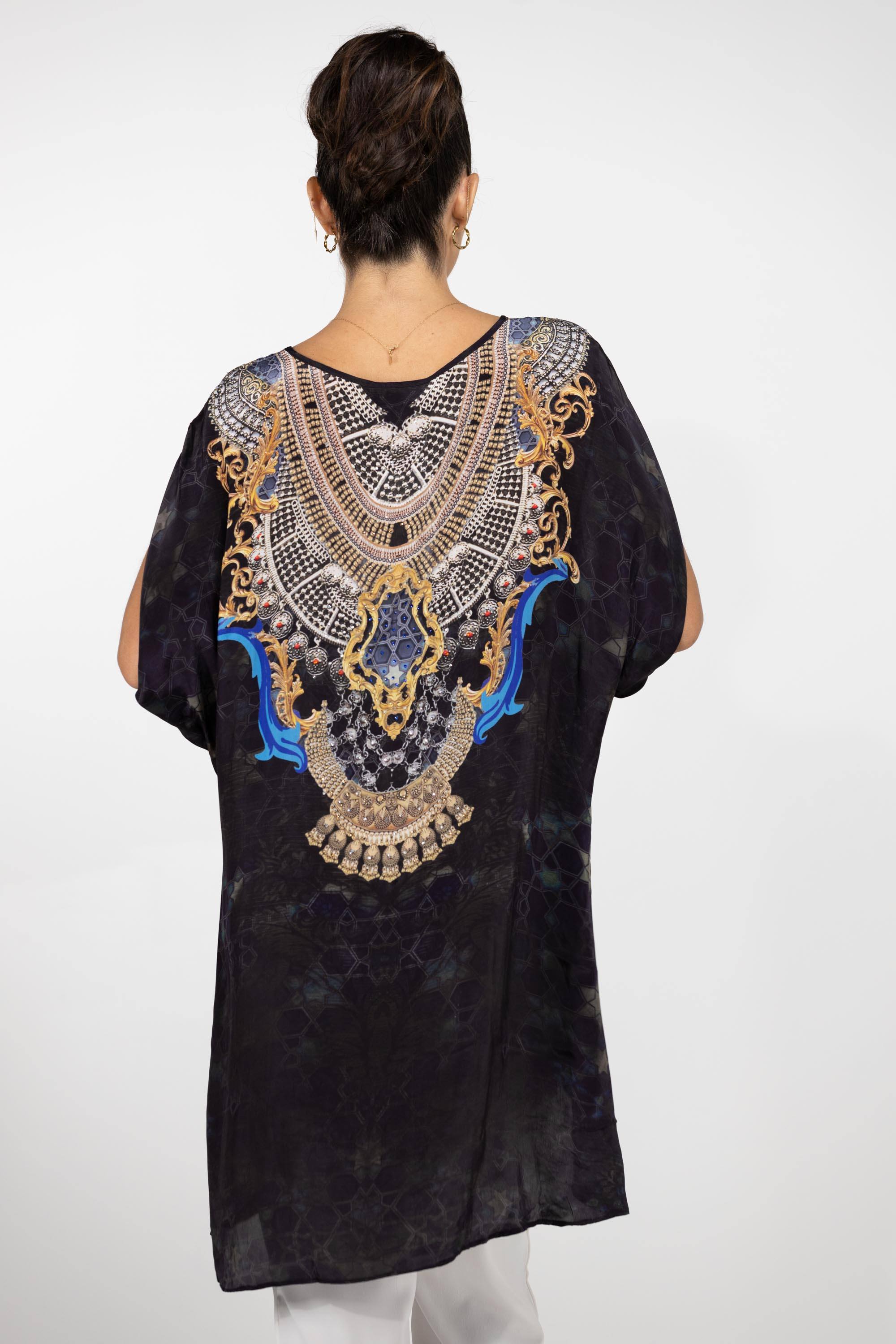 MIDNIGHT IN PARIS - KAFTAN TUNIC (Longer Style) - TheSwankStore