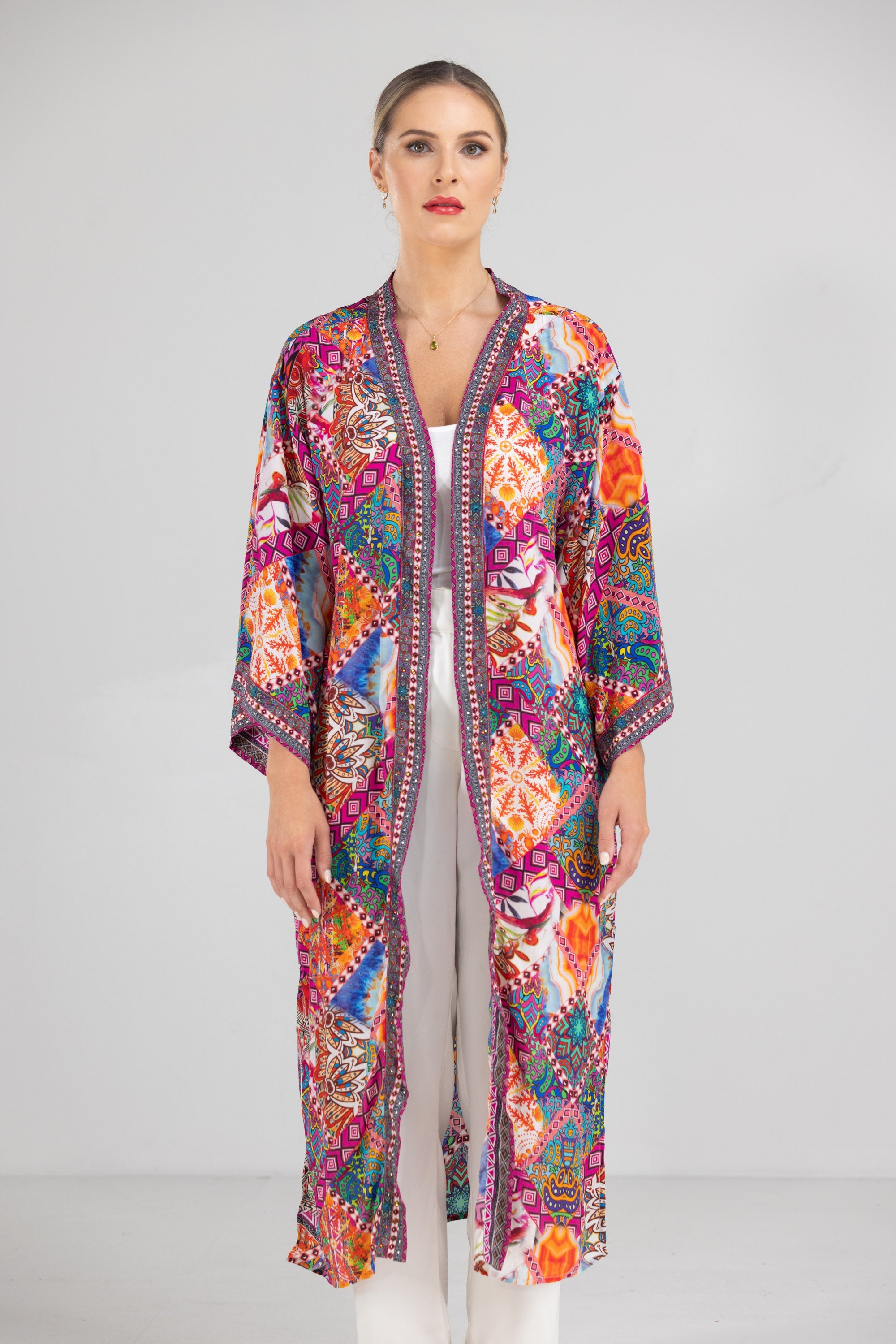 TUNISIA - KIMONO SHRUG LONG - TheSwankStore