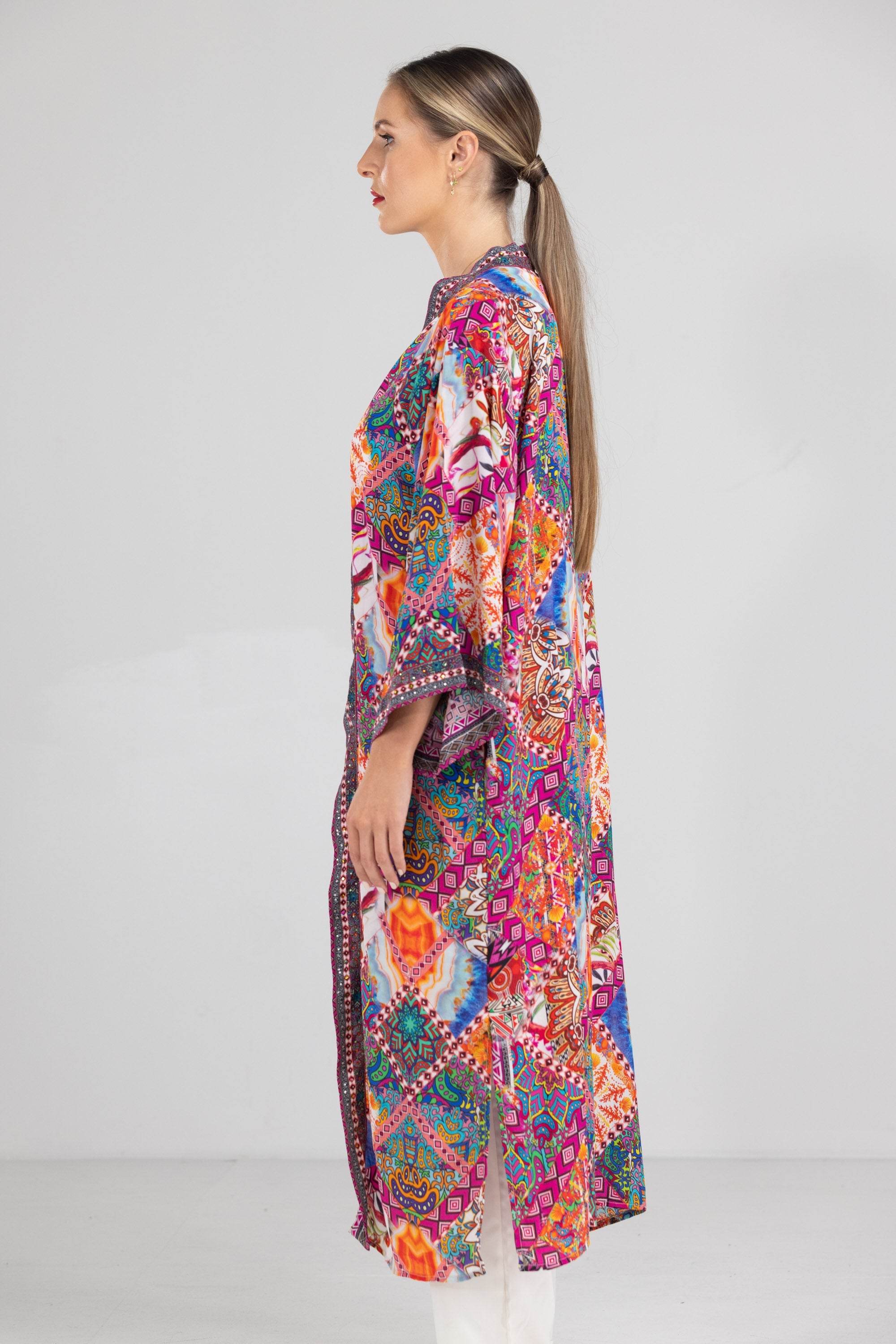 TUNISIA - KIMONO SHRUG LONG - TheSwankStore