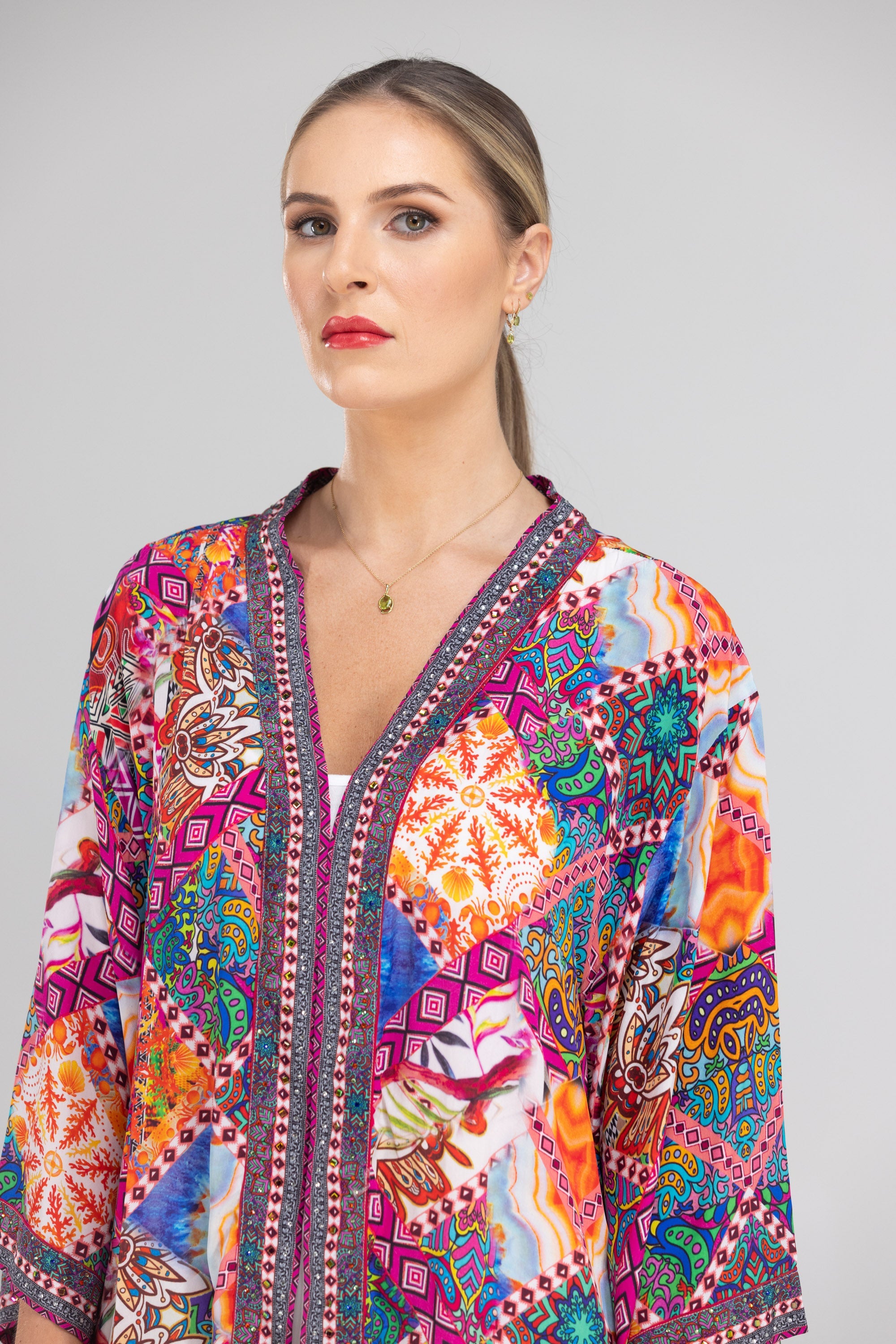 TUNISIA - KIMONO SHRUG LONG - TheSwankStore