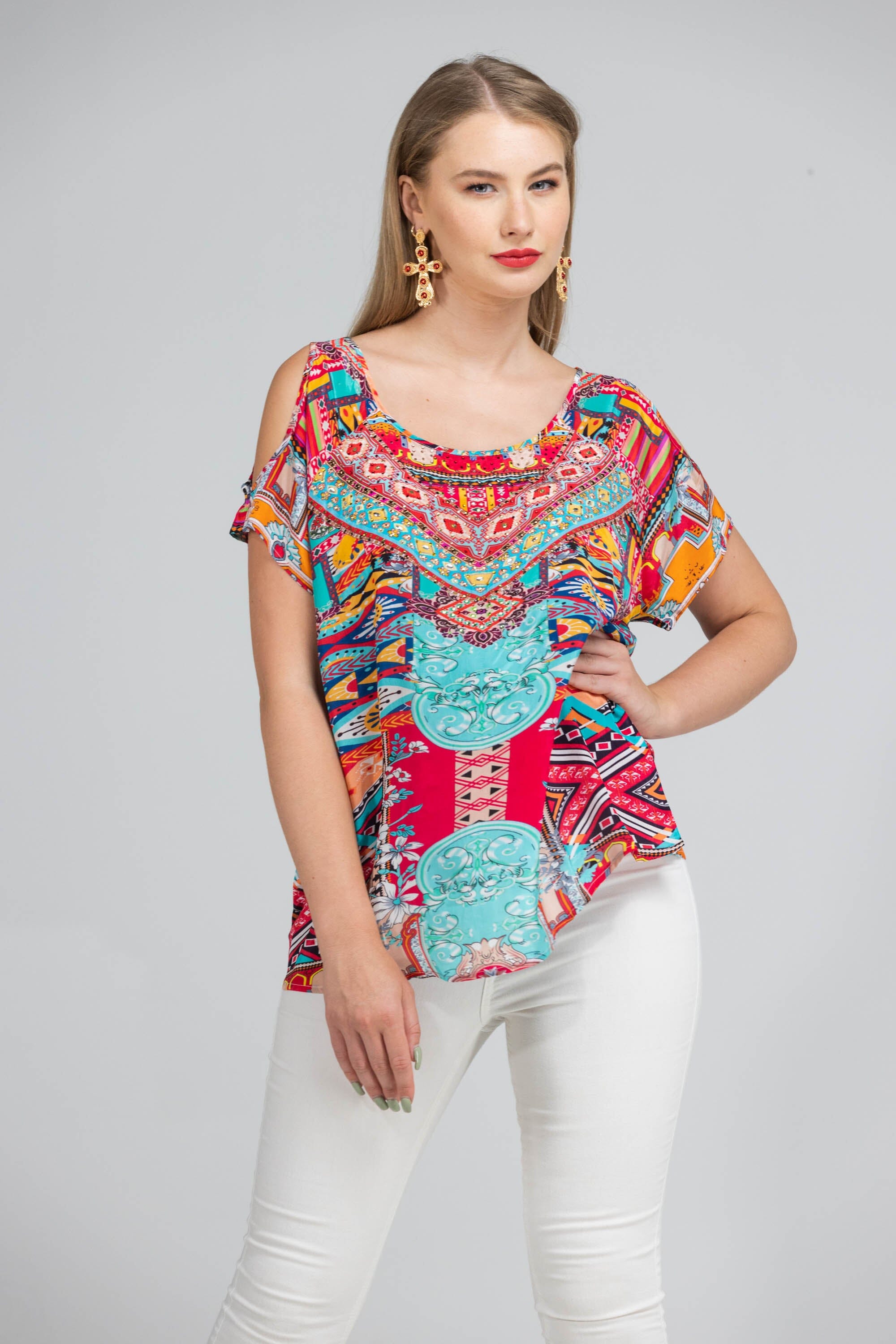 ROYAL RABAT - COLD SHOULDER TOP - TheSwankStore