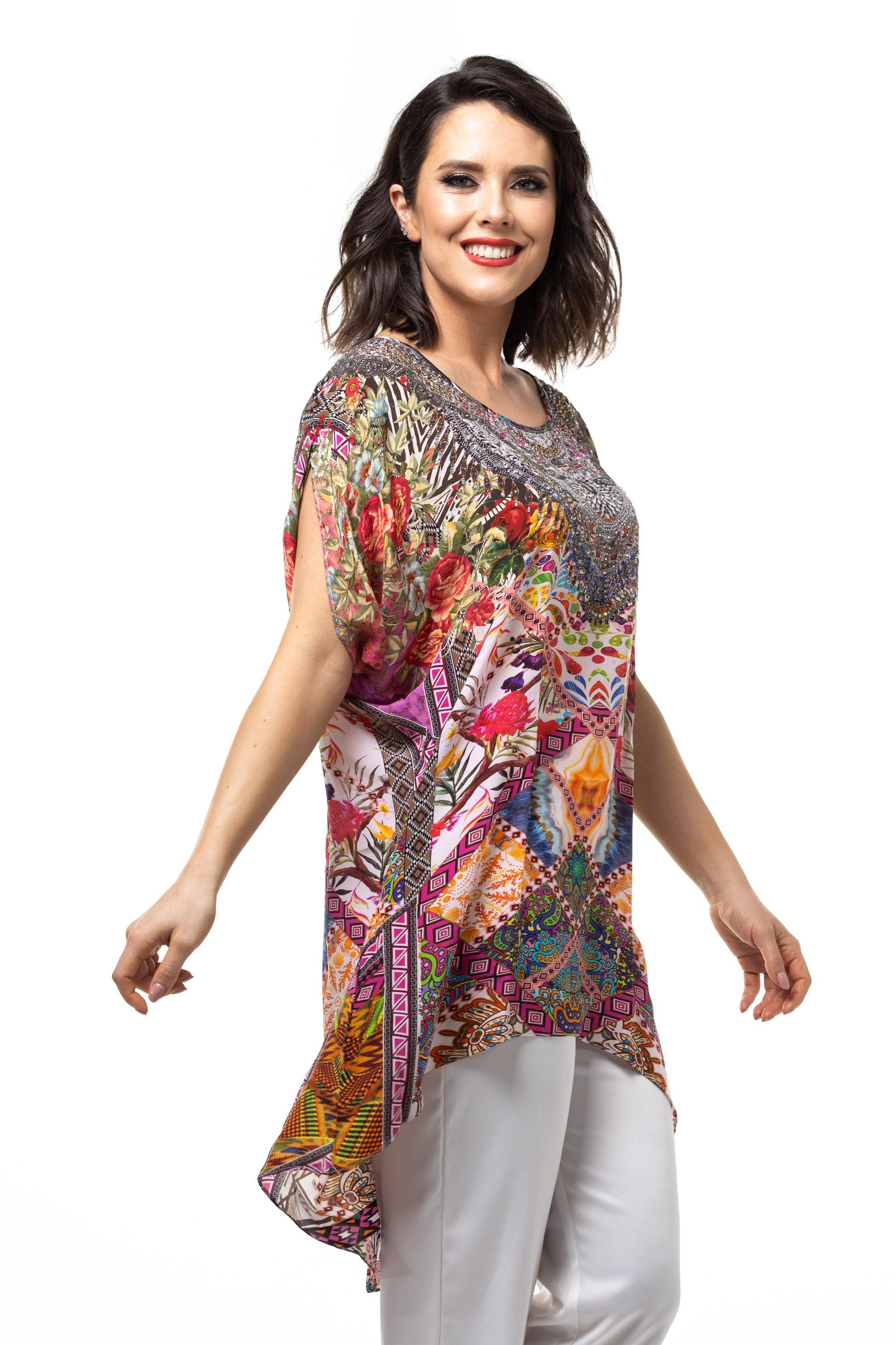TUNISIA - Kaftan Tunic Top (Longer Style) - TheSwankStore