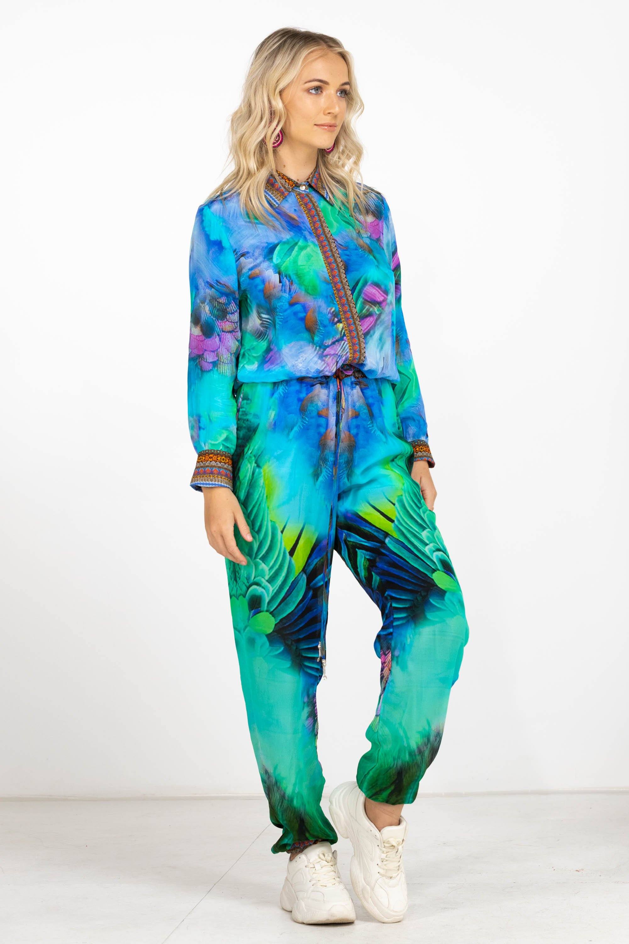 EMERALD STONE - JUMPSUIT WITH SLEEVES - TheSwankStore