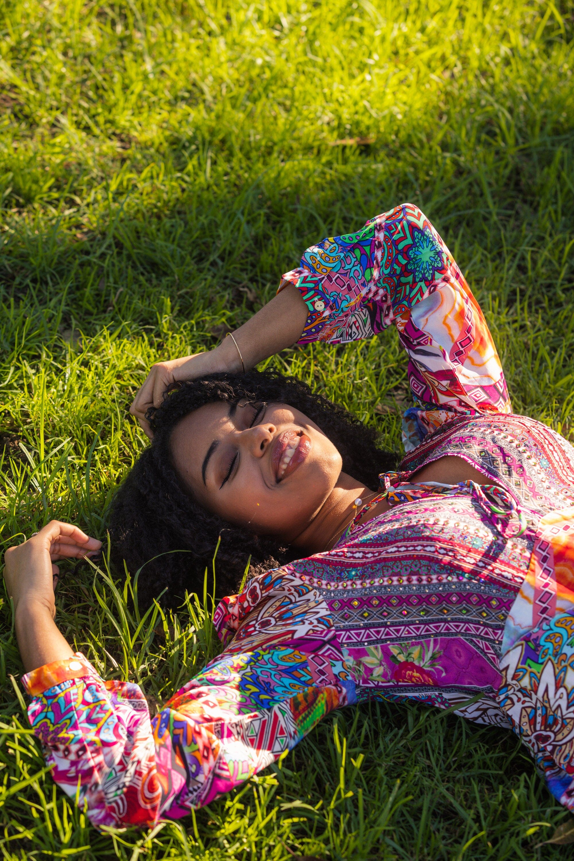 TUNISIA - Boho Mini Dress With Bell Sleeve - TheSwankStore