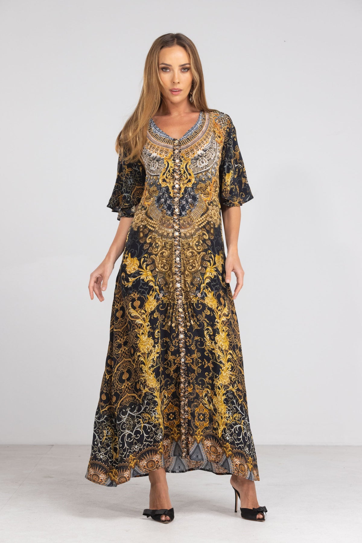 VALLETTA - MAXI SUN DRESS (Size XL/XXL - 18-20) - TheSwankStore