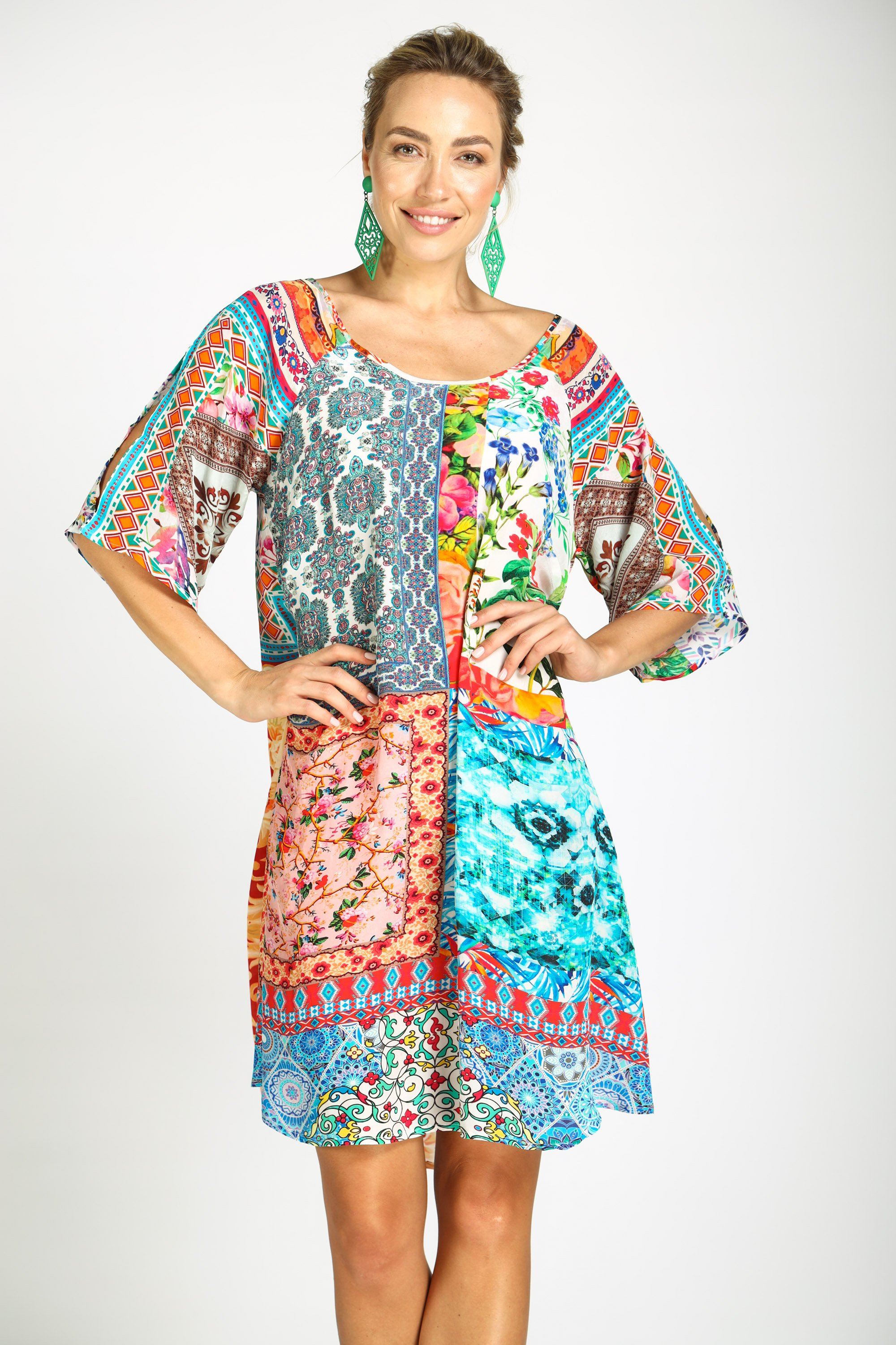 DAMASCUS - SLIT SLEEVE DRESS - TheSwankStore