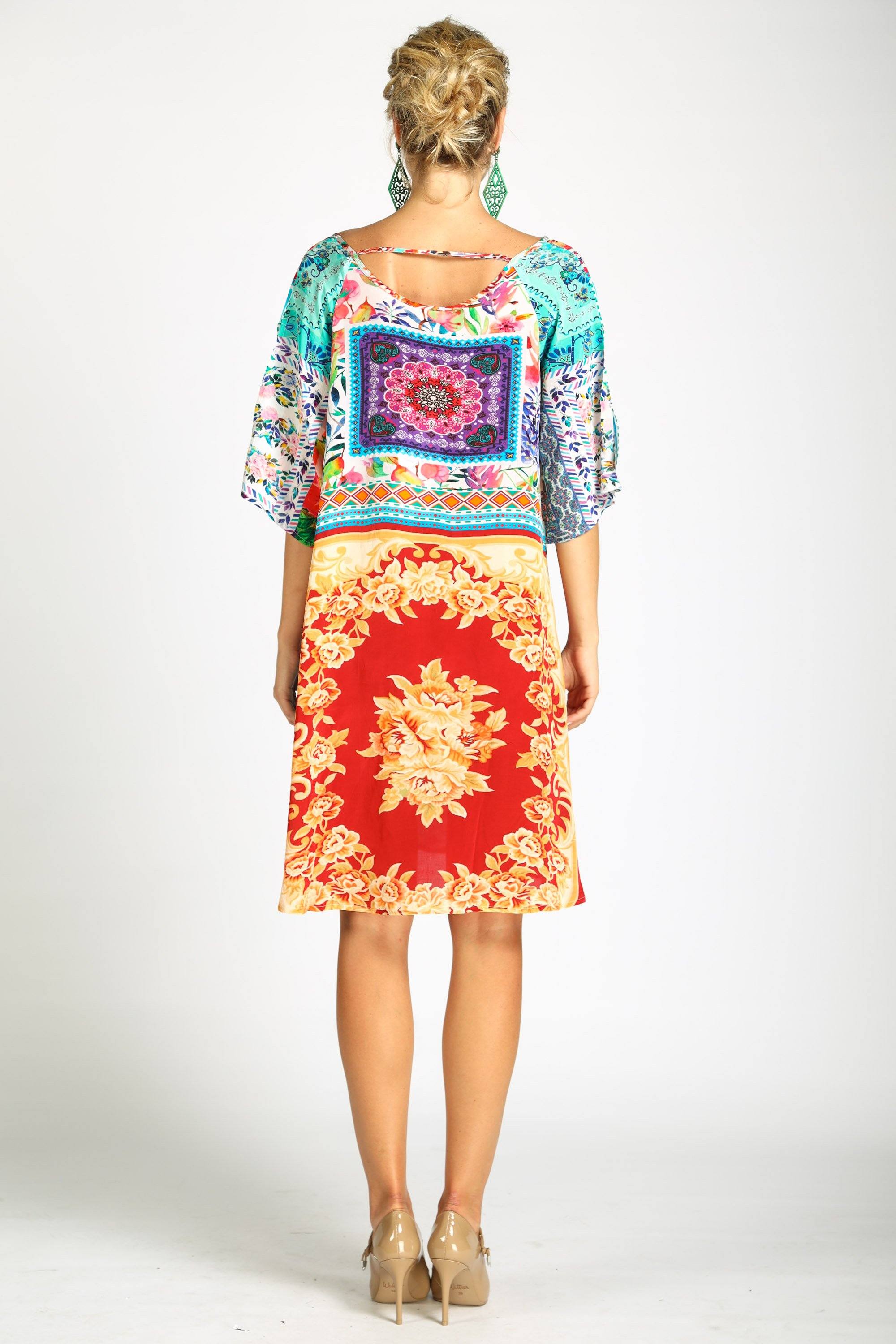 DAMASCUS - SLIT SLEEVE DRESS - TheSwankStore