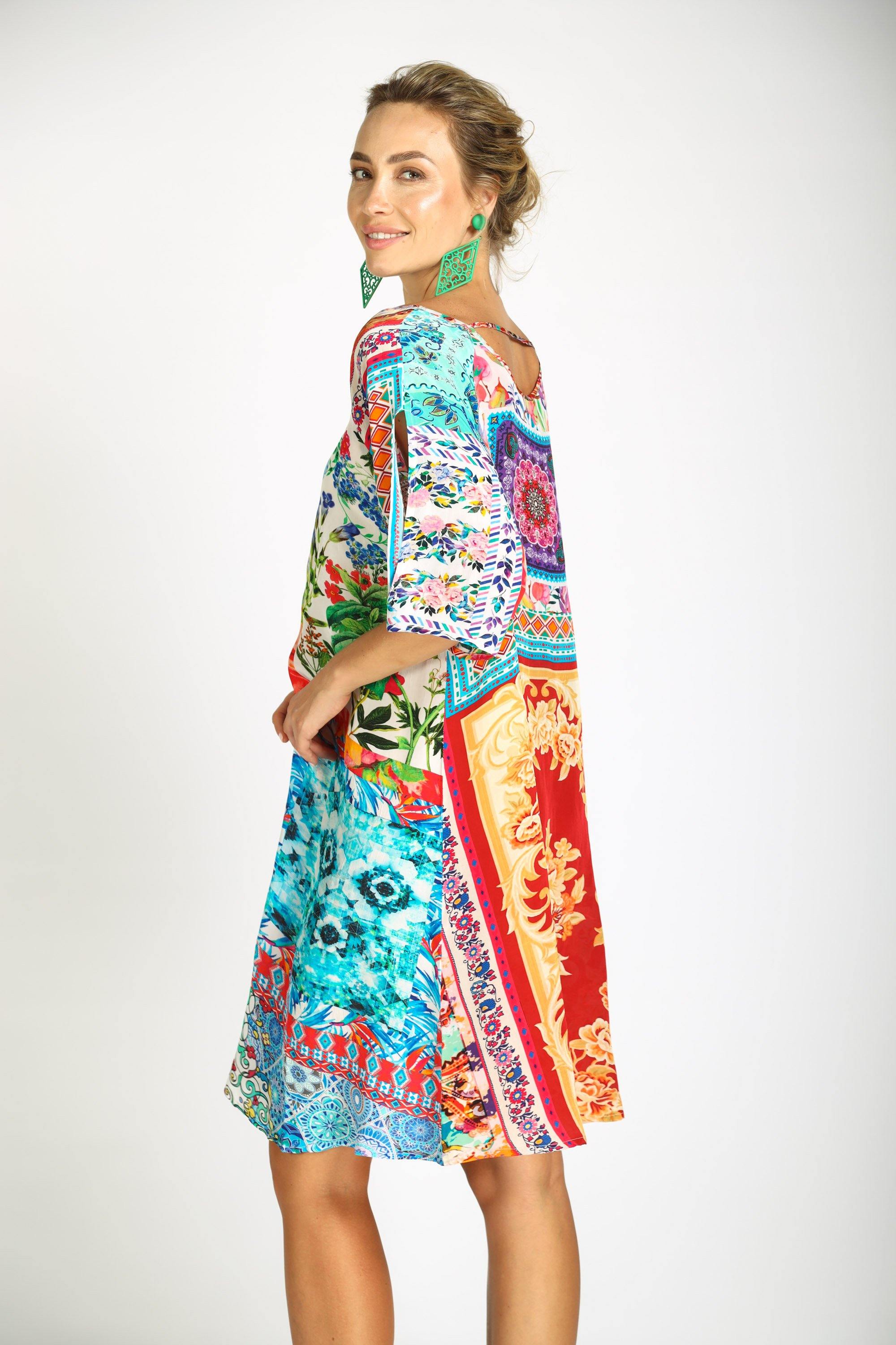 DAMASCUS - SLIT SLEEVE DRESS - TheSwankStore