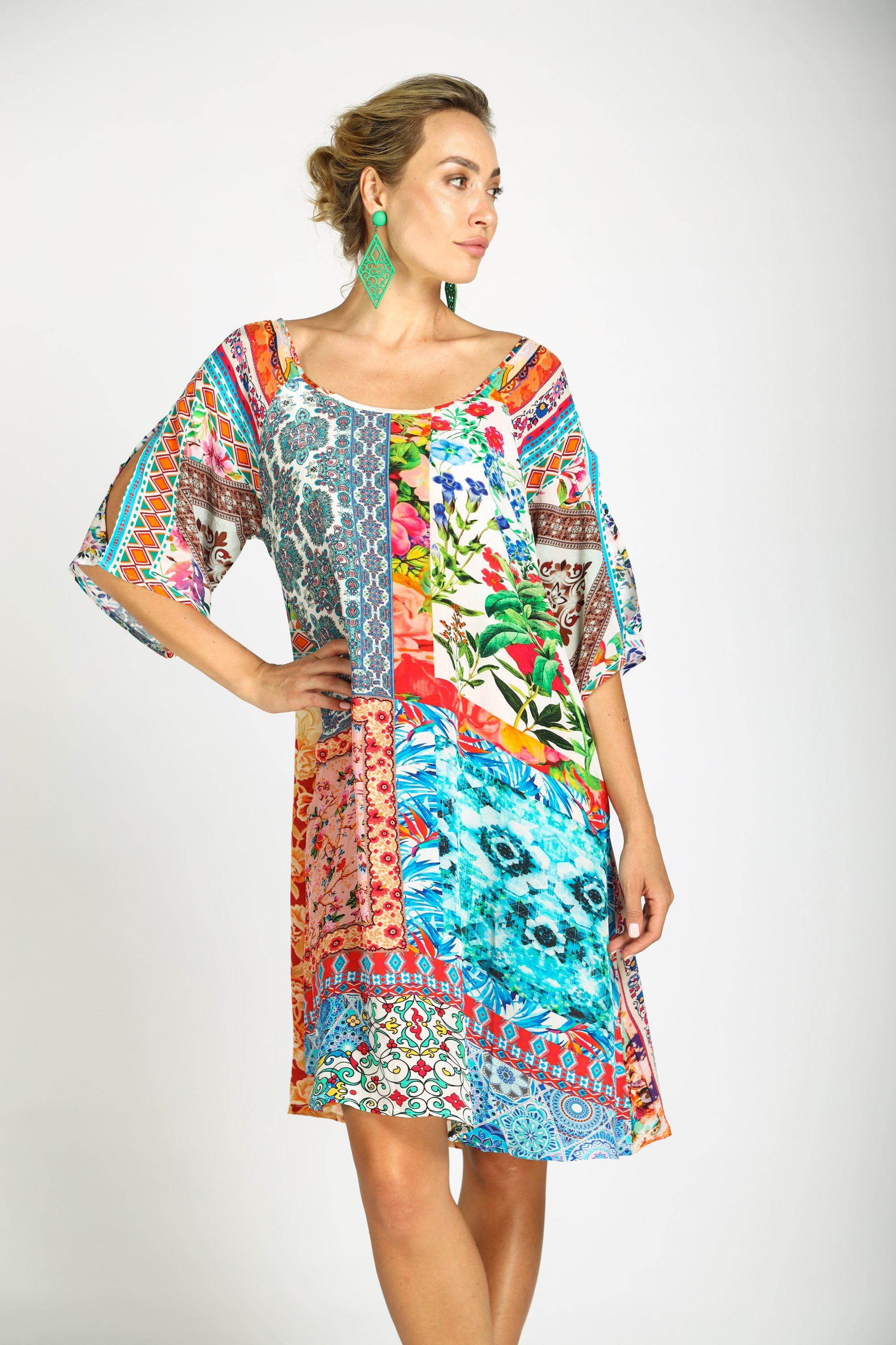 DAMASCUS - SLIT SLEEVE DRESS - TheSwankStore