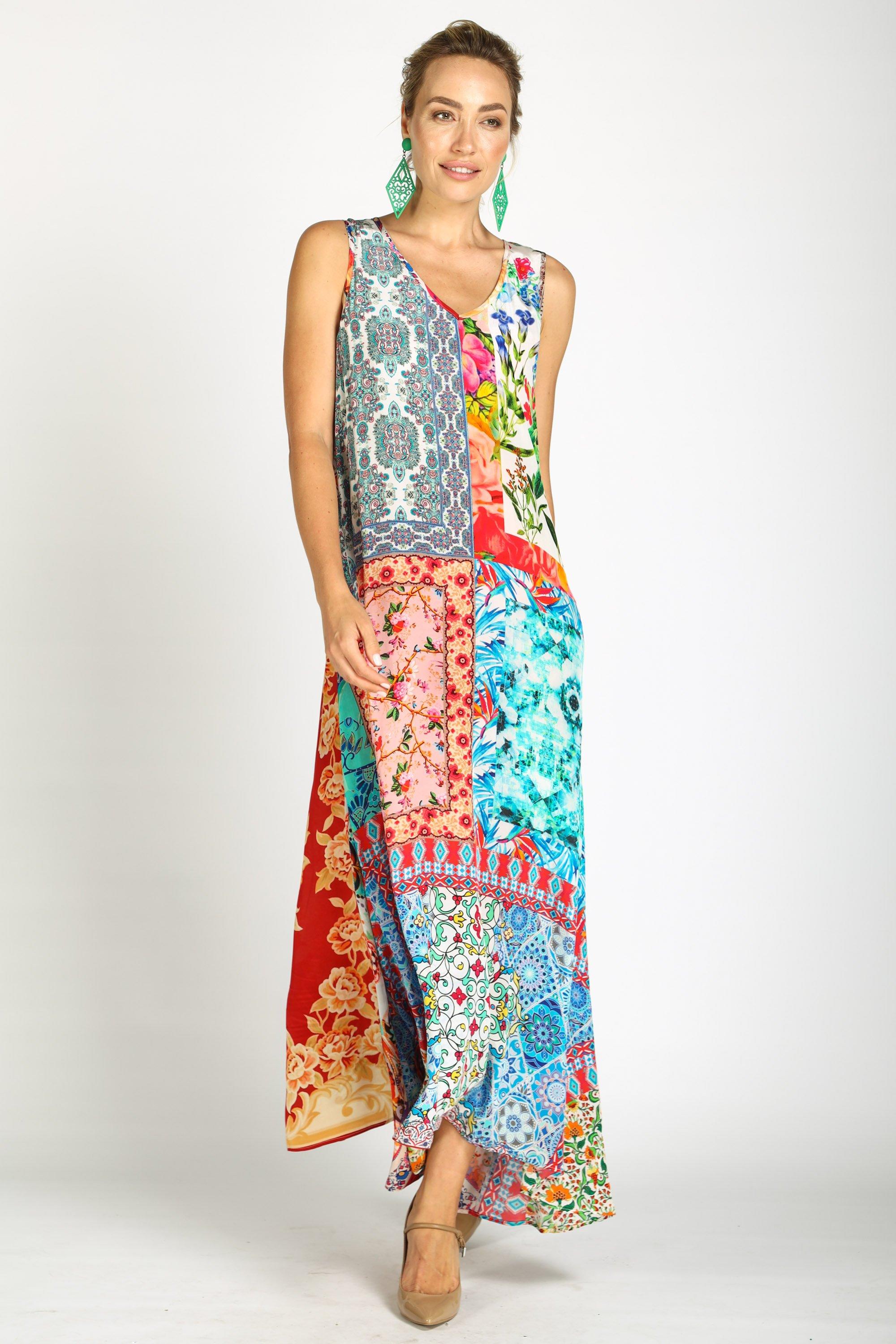 DAMASCUS - SLEEVELESS MAXI DRESS - TheSwankStore