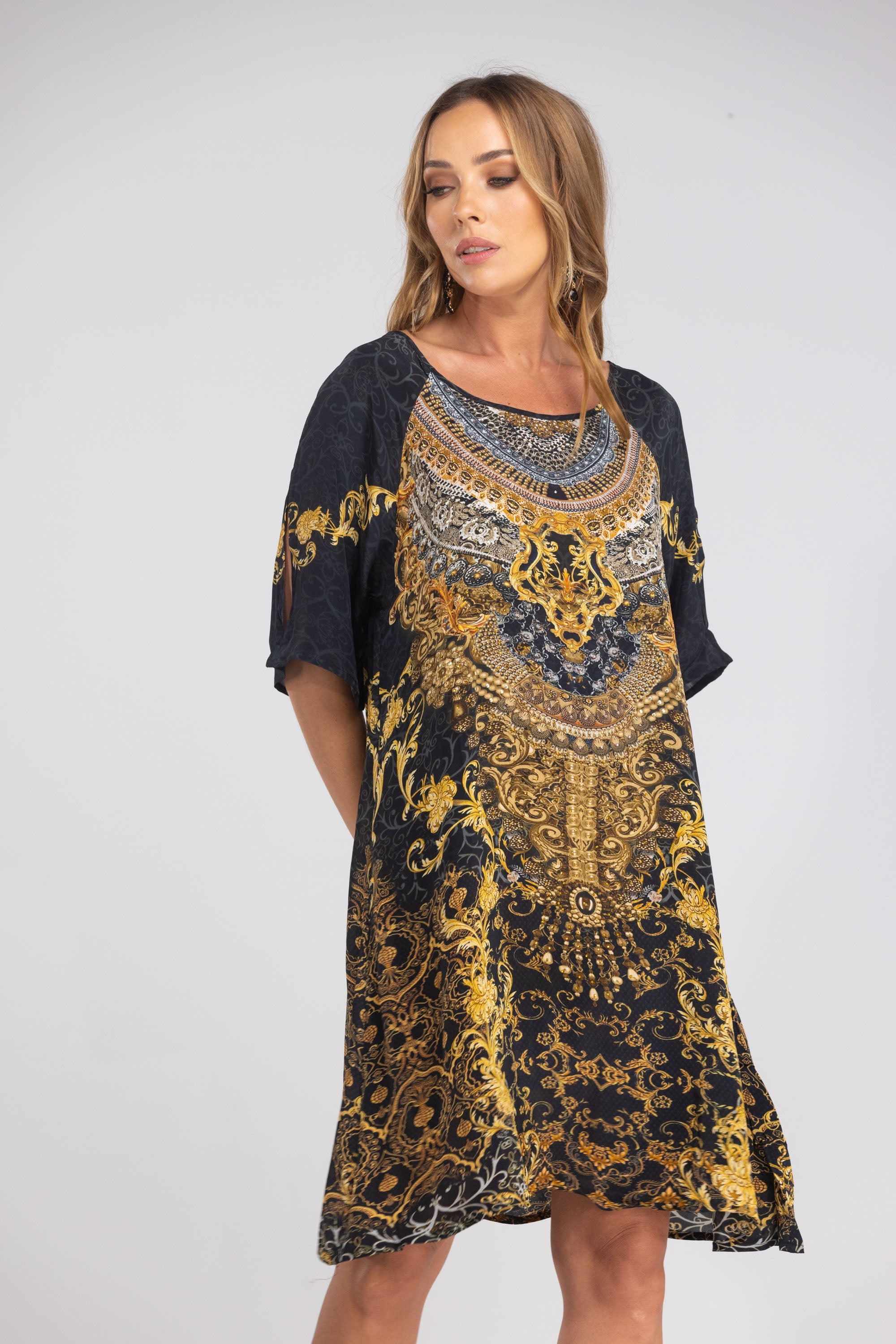 VALLETTA - SLIT SLEEVE DRESS (Size M/L) - TheSwankStore