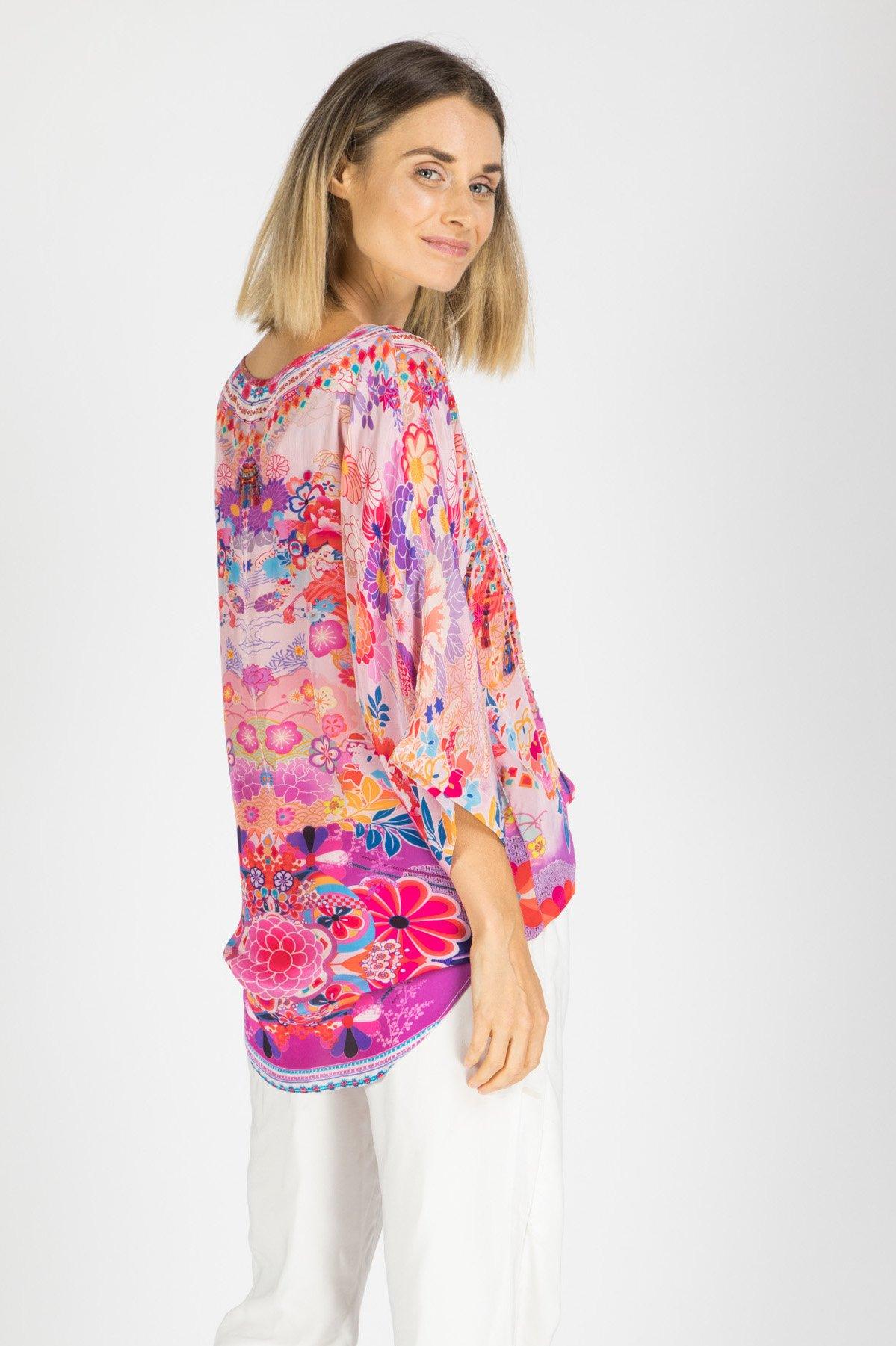 CHERRY BLOSSOM - KAFTAN TOP (Shorter Style) - TheSwankStore