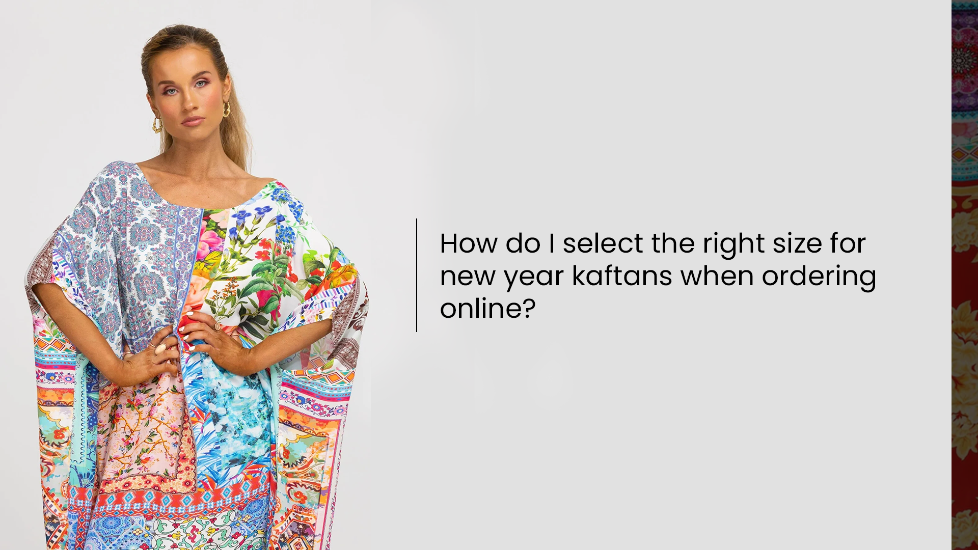 How Do I Select the Right Size for New Year Kaftans When Ordering Online?