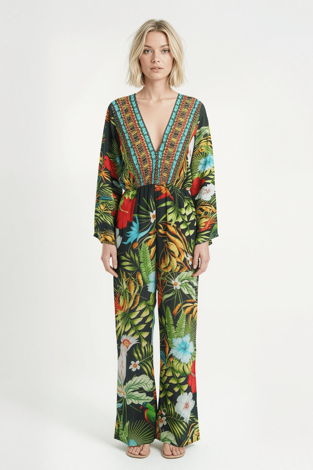 DARWIN - LUXE JUMPSUIT 100% Silk (Size - XL/XXL) - TheSwankStore
