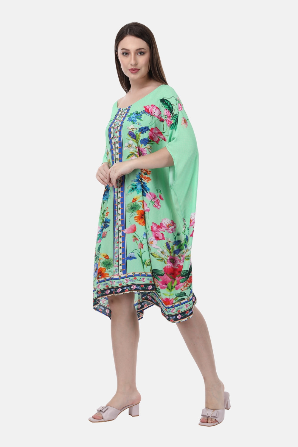 AMOUR GARDENIA - SHORT BOX KAFTAN - TheSwankStore