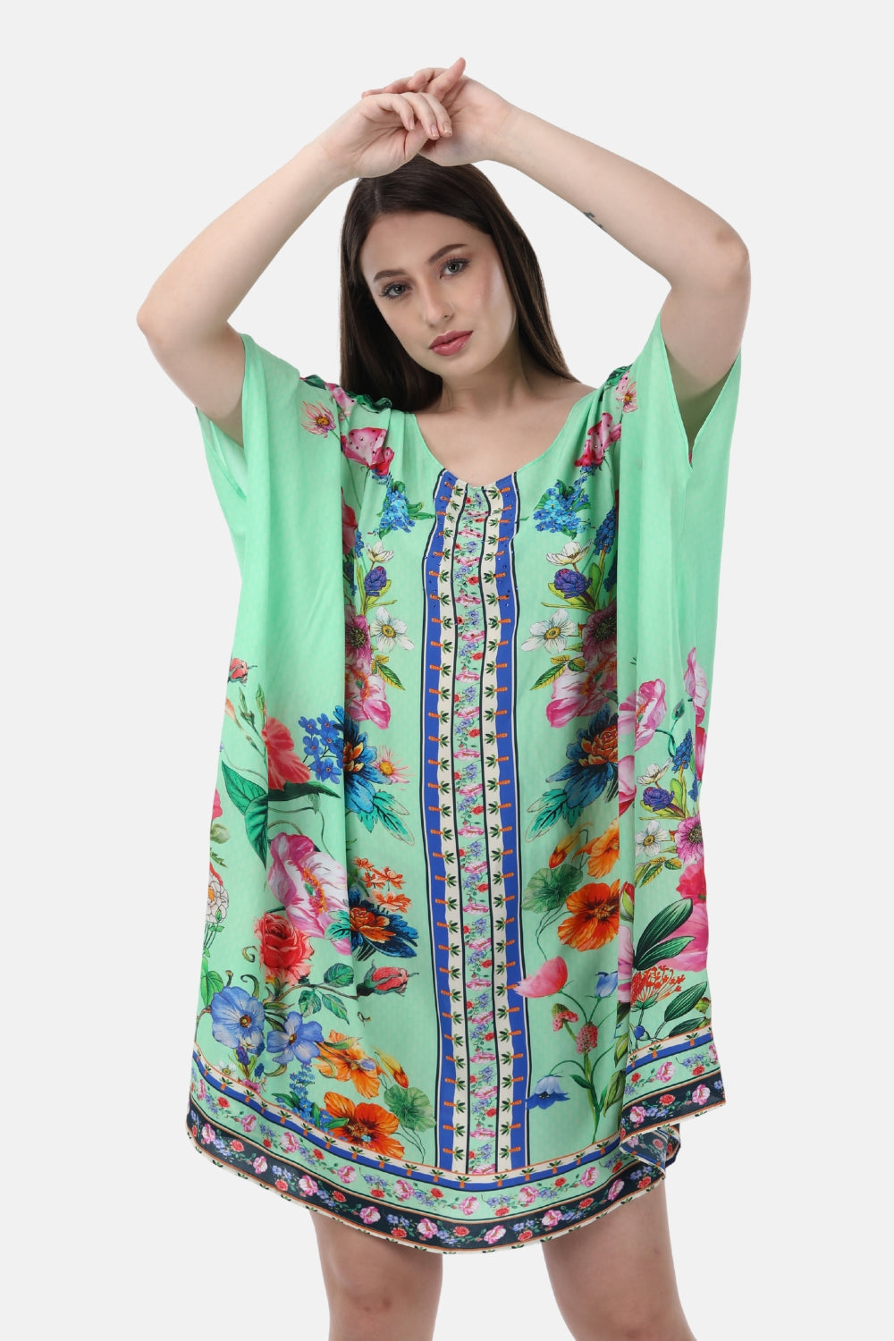 AMOUR GARDENIA - SHORT BOX KAFTAN - TheSwankStore