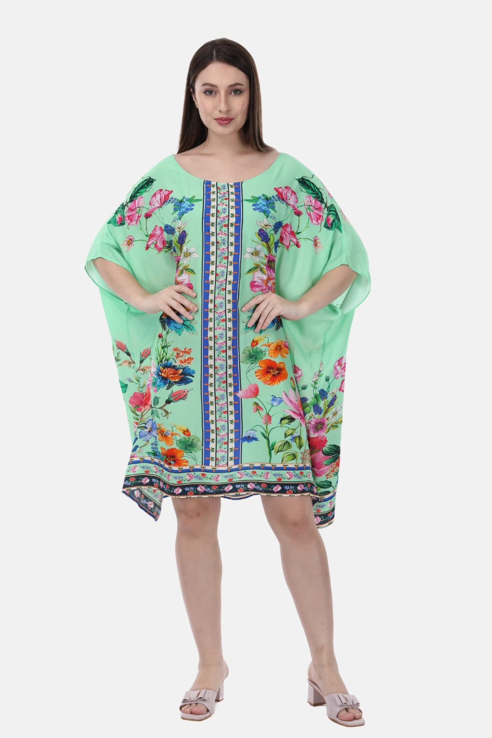 AMOUR GARDENIA - SHORT BOX KAFTAN - TheSwankStore