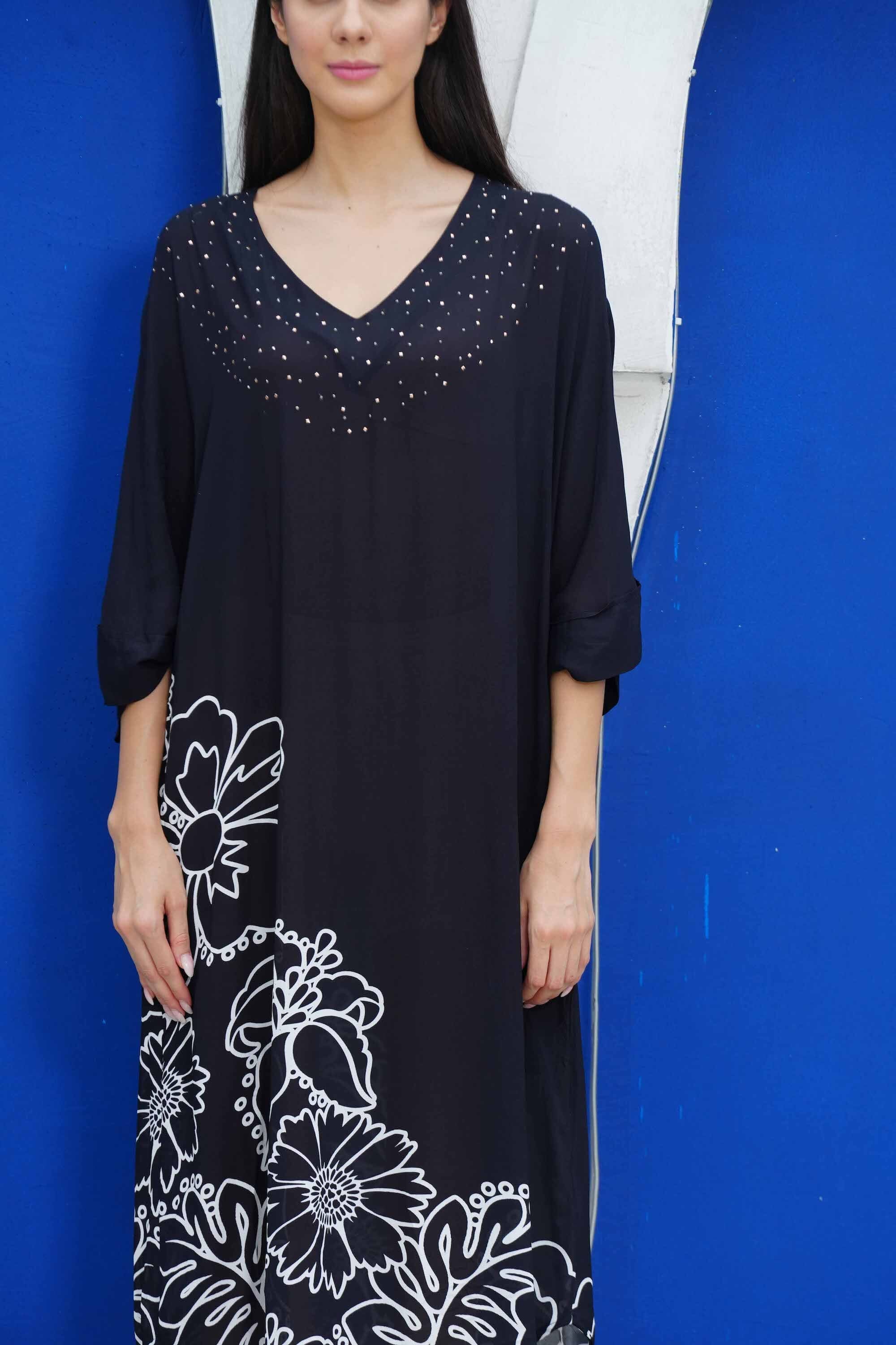 AVANTI - MIDI DRESS WITH SHORT SLEEVE - TheSwankStore