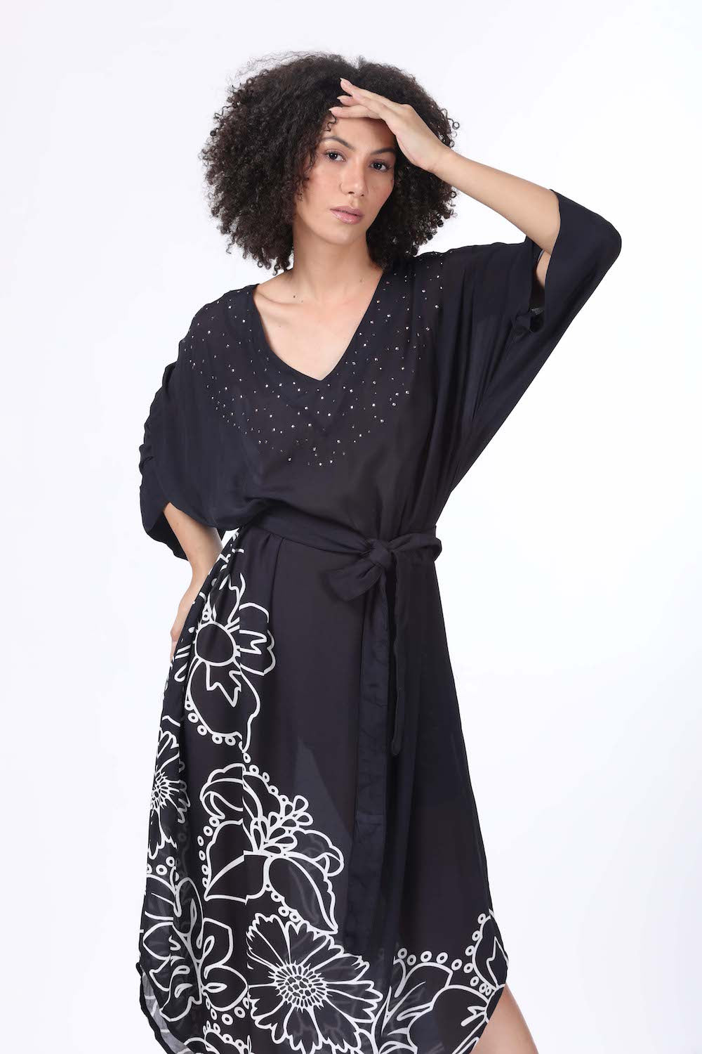 AVANTI - MIDI DRESS WITH SHORT SLEEVE - TheSwankStore