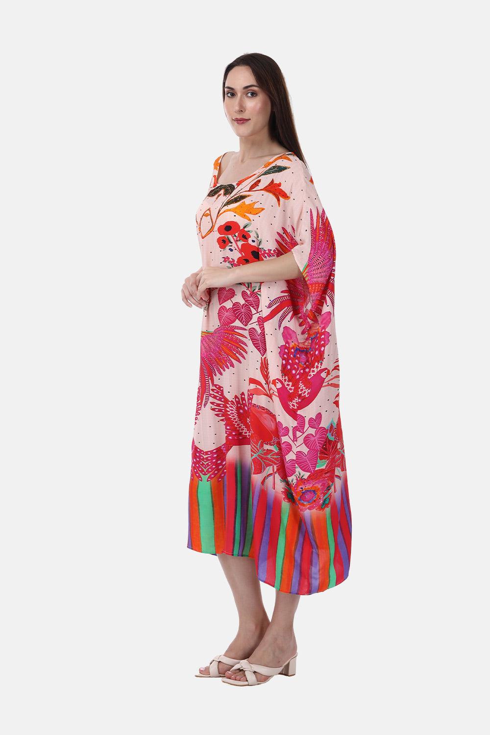 BIRDS OF PARADISE - BOX KAFTAN - TheSwankStore