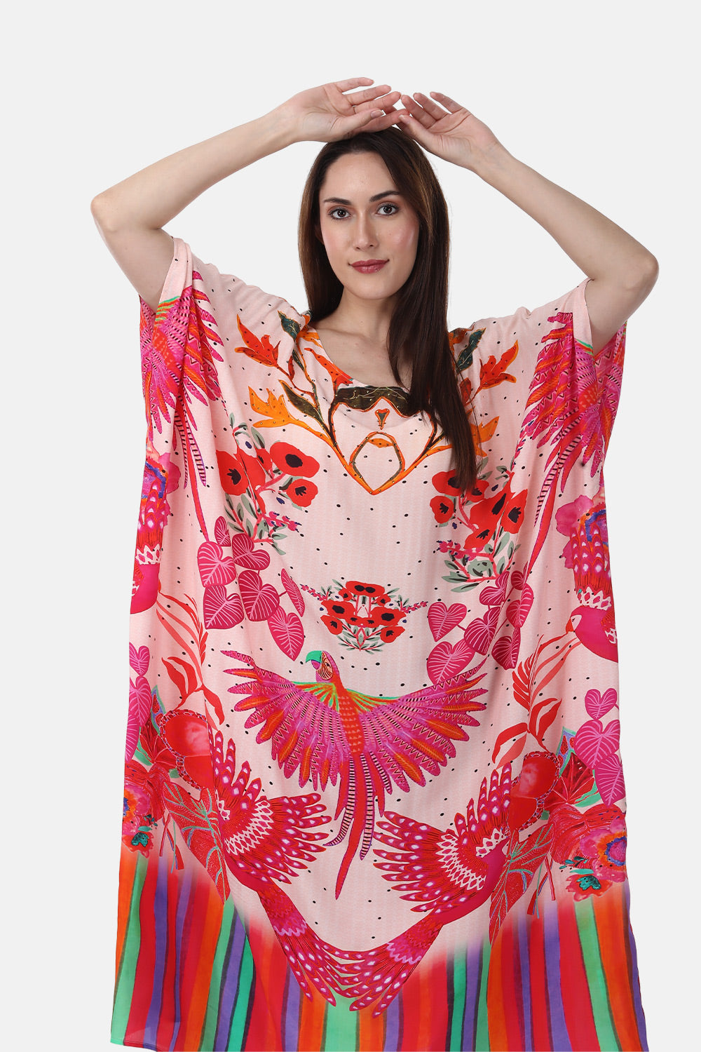 BIRDS OF PARADISE - BOX KAFTAN - TheSwankStore