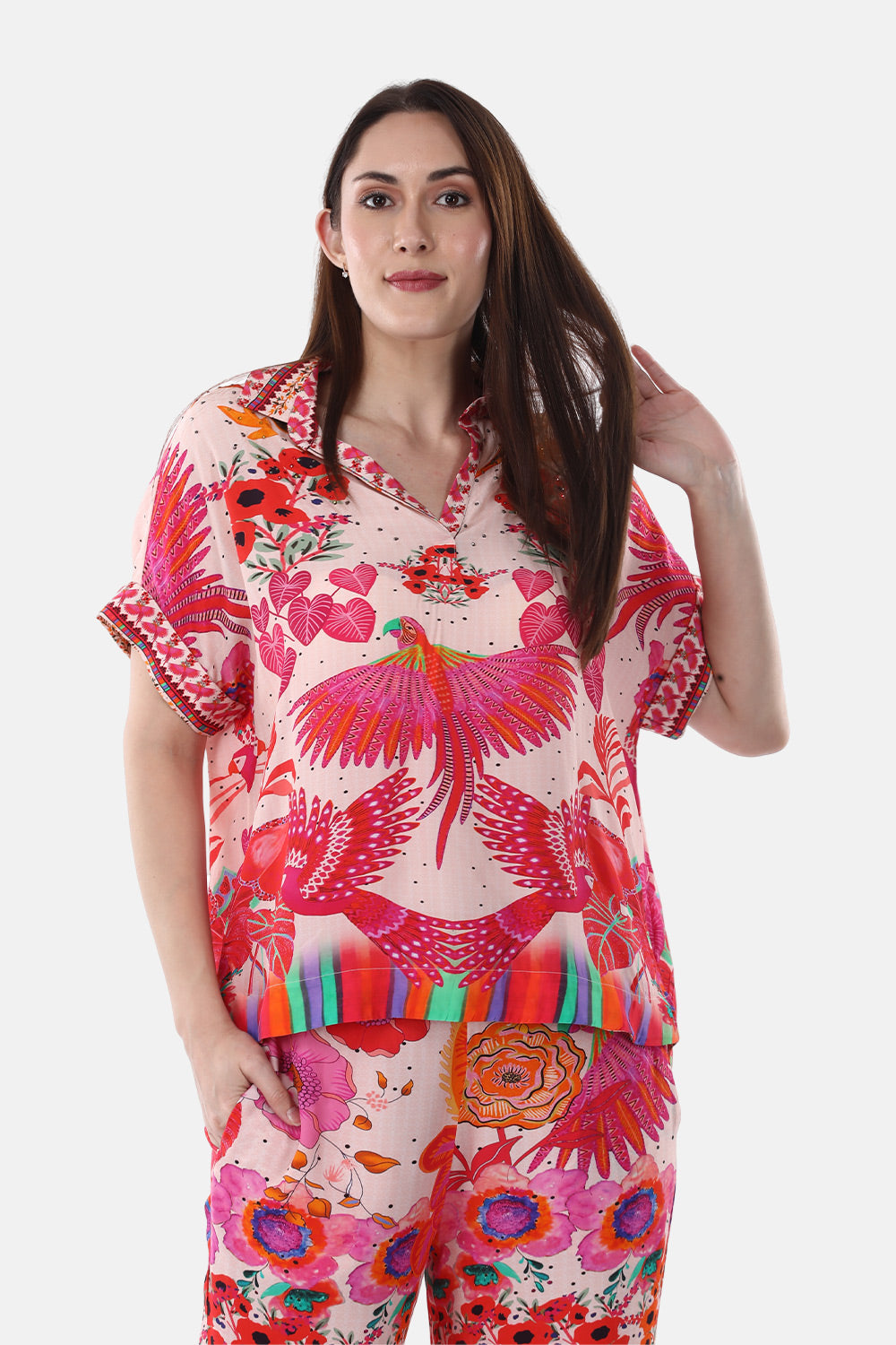 BIRDS OF PARADISE - ROSE TOP - TheSwankStore