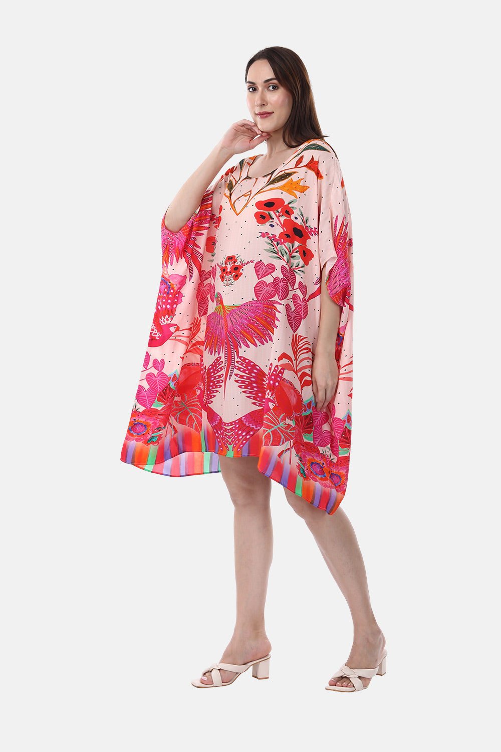 BIRDS OF PARADISE - SHORT BOX KAFTAN - TheSwankStore