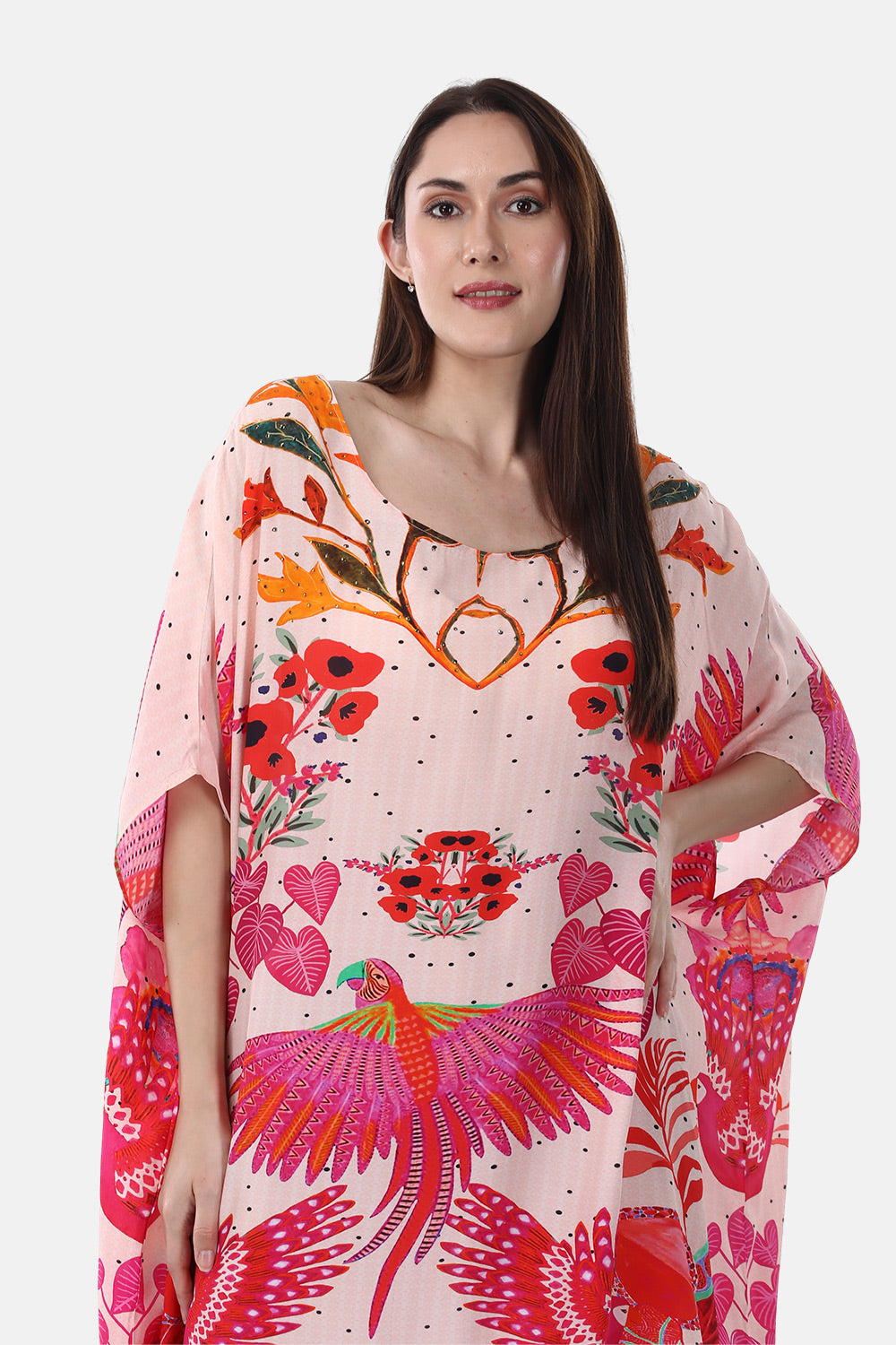BIRDS OF PARADISE - SHORT BOX KAFTAN - TheSwankStore