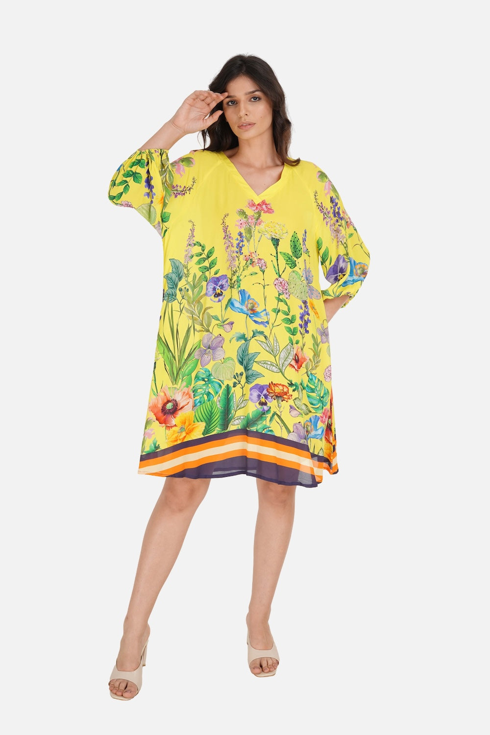 CALICO - BLOUSON TUNIC DRESS - TheSwankStore
