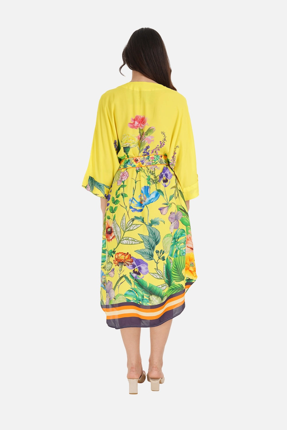 CALICO - MIDI DRESS WITH SHORT SLEEVE - TheSwankStore