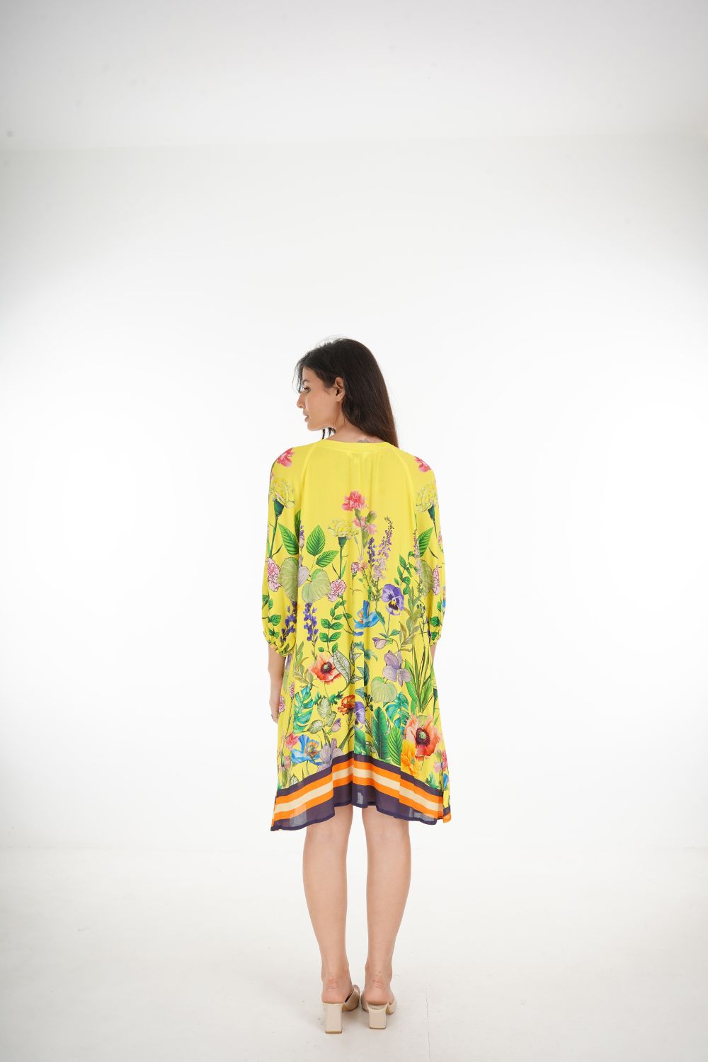 CALICO - SLIT SLEEVE DRESS - TheSwankStore