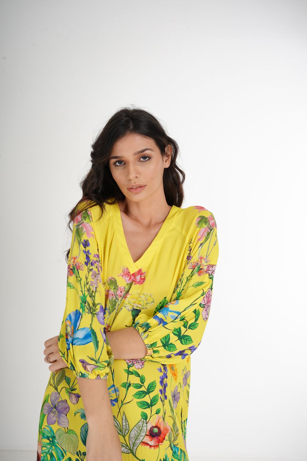 CALICO - SLIT SLEEVE DRESS - TheSwankStore