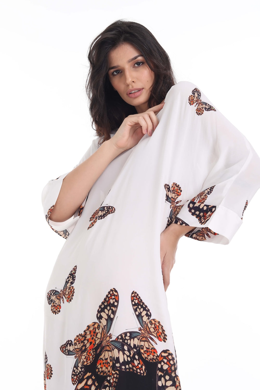 CORASONE - MIDI DRESS WITH SHORT SLEEVE - TheSwankStore