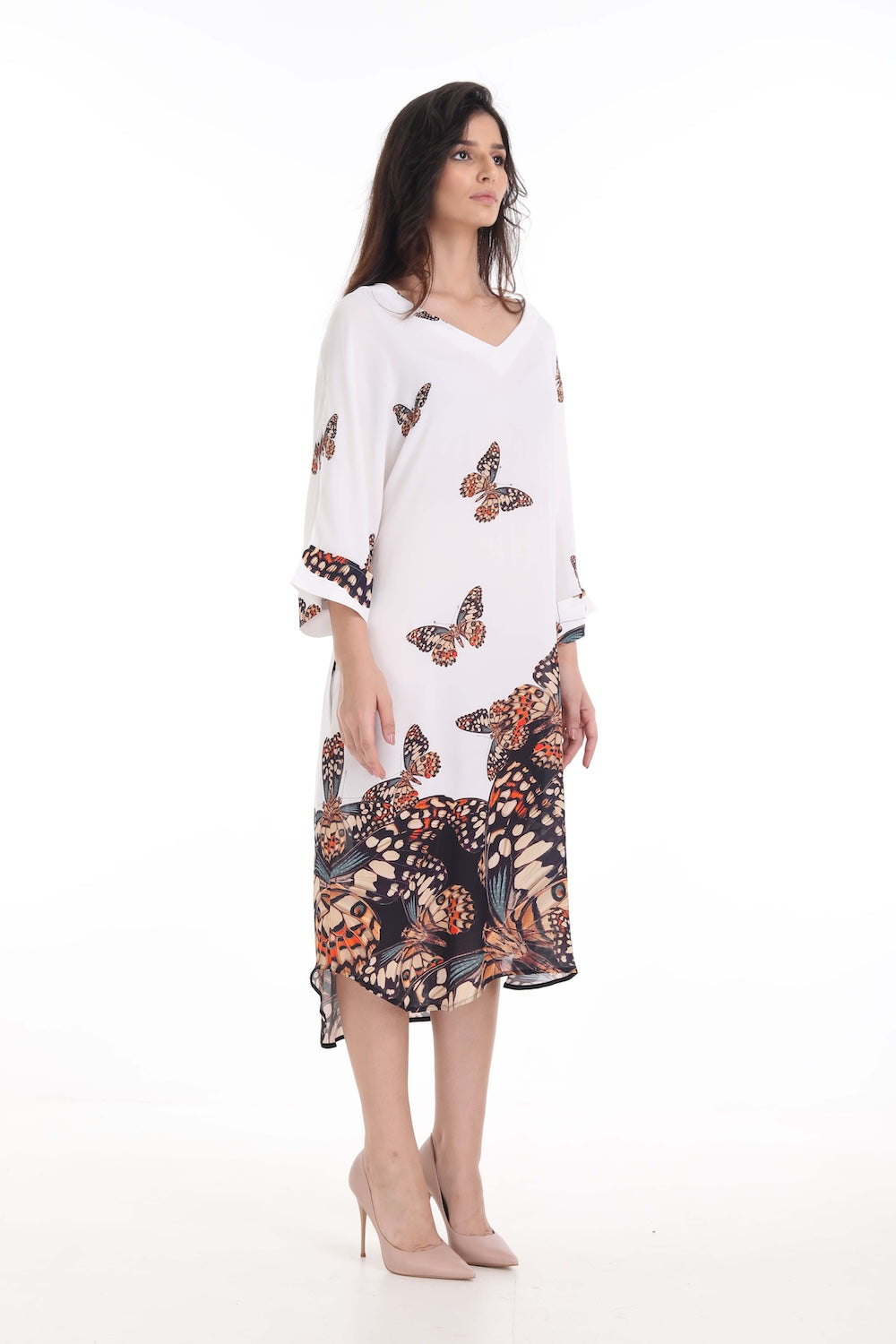 CORASONE - MIDI DRESS WITH SHORT SLEEVE - TheSwankStore